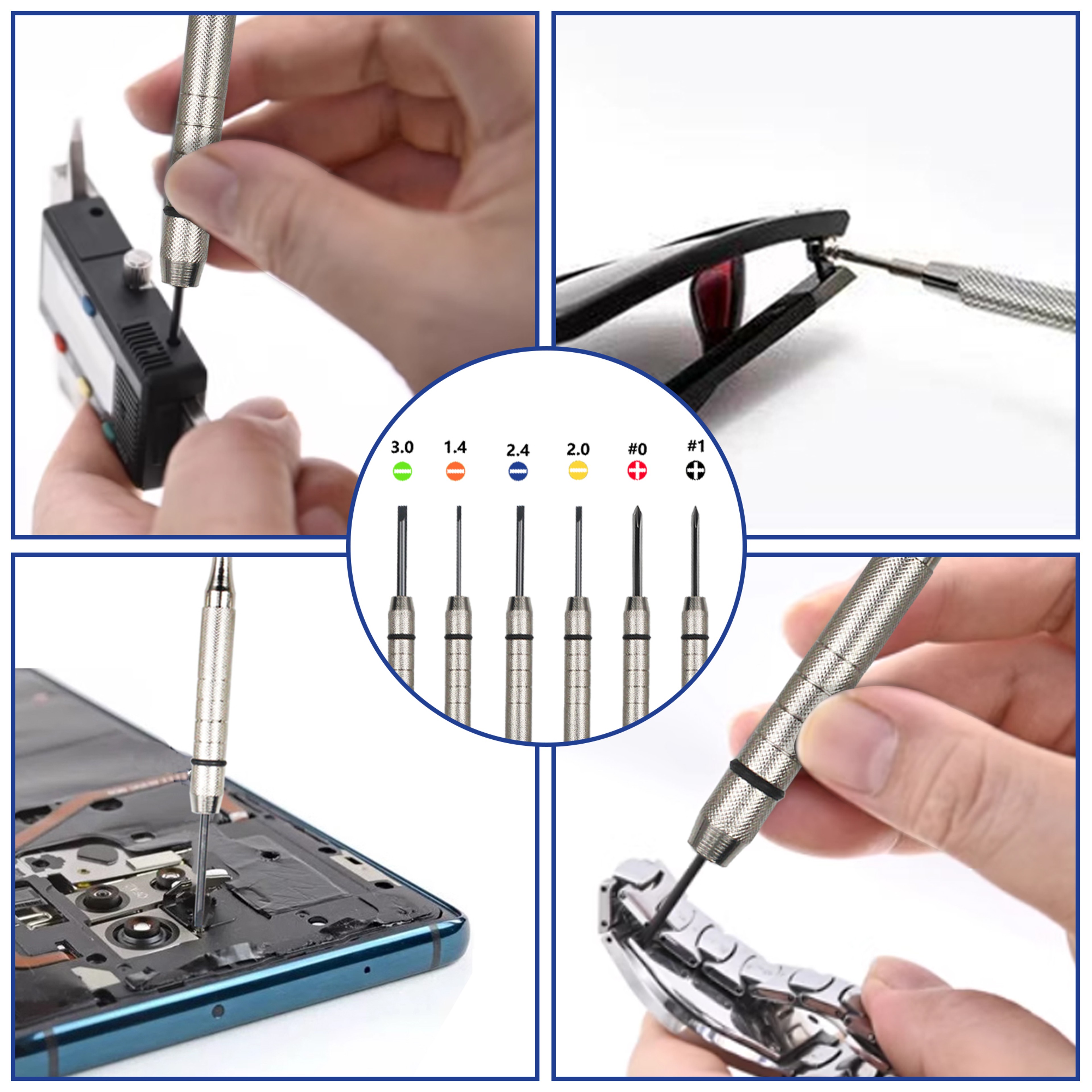 Precision Screwdrivers Set for Glasses, Watches, and Electronics – Head and Phillips Micro-Head Mini Tools – view 5