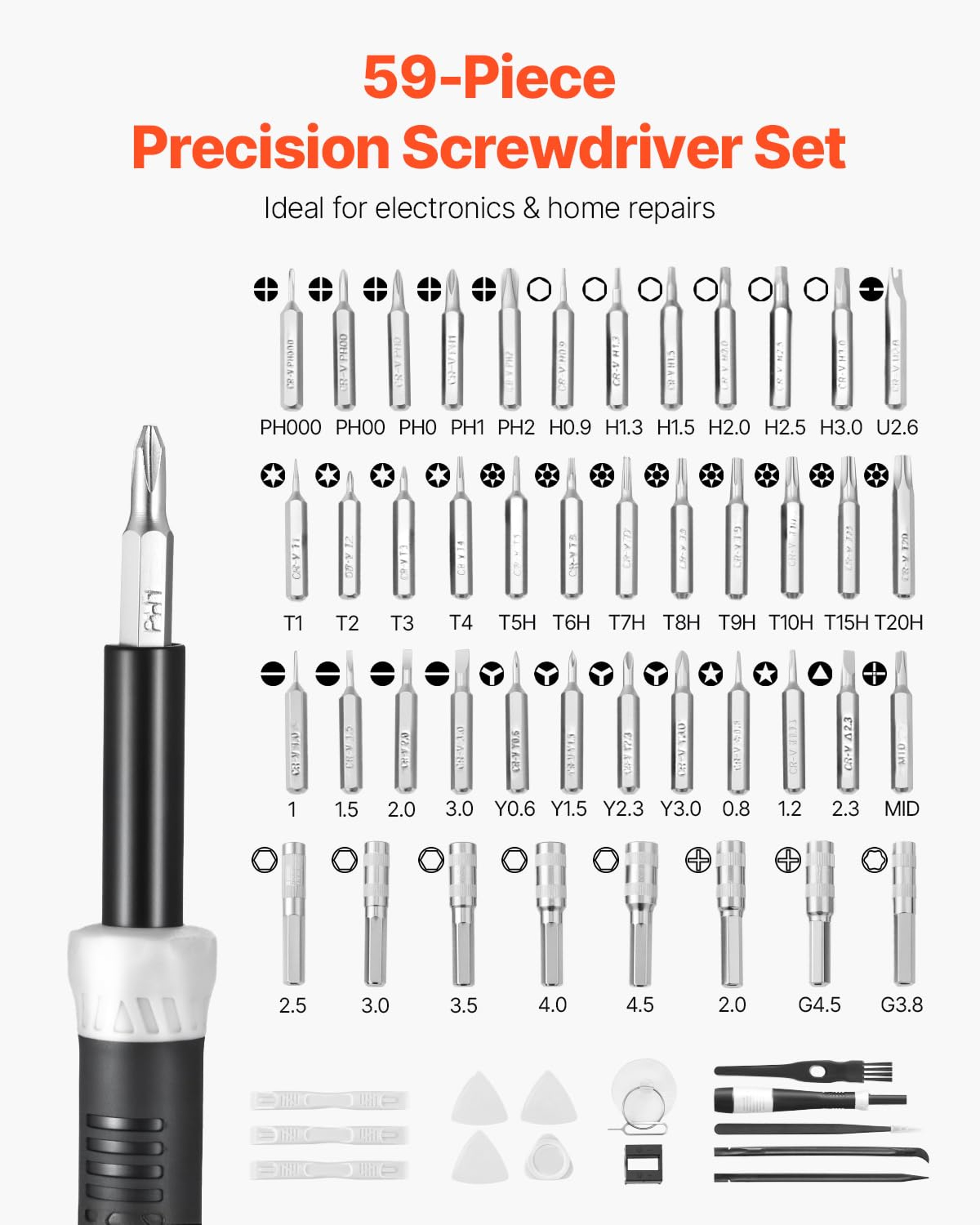 Tweezer for Men, Mini Repair Tool Kit, Small Precision Screwdriver Set for iPhone, MacBook, Laptop – view 2