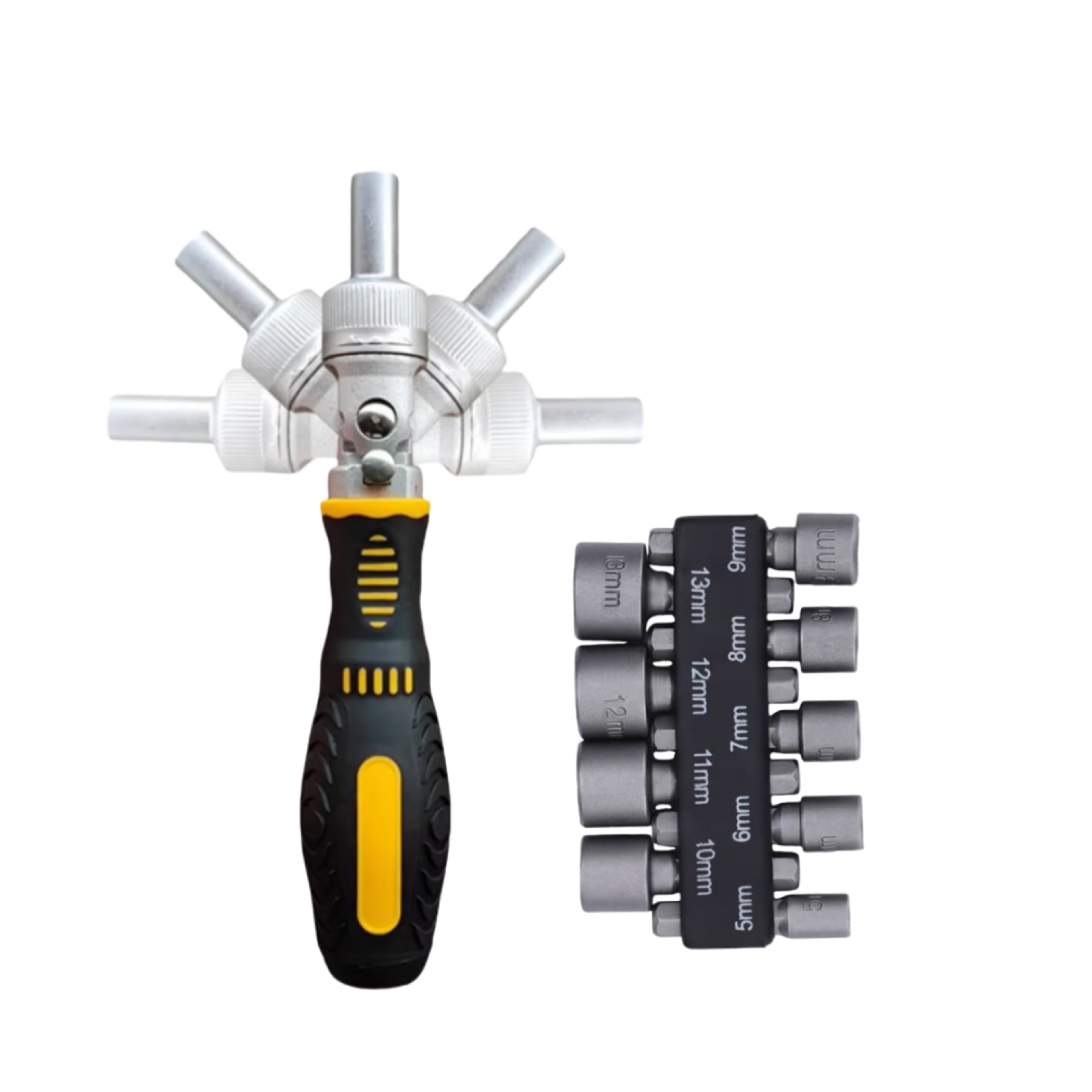 Labor-Saving Ratchet Two-Way Screwdriver Set, Cross One-Word Screwdriver Bit Kit for Home Use – view 9