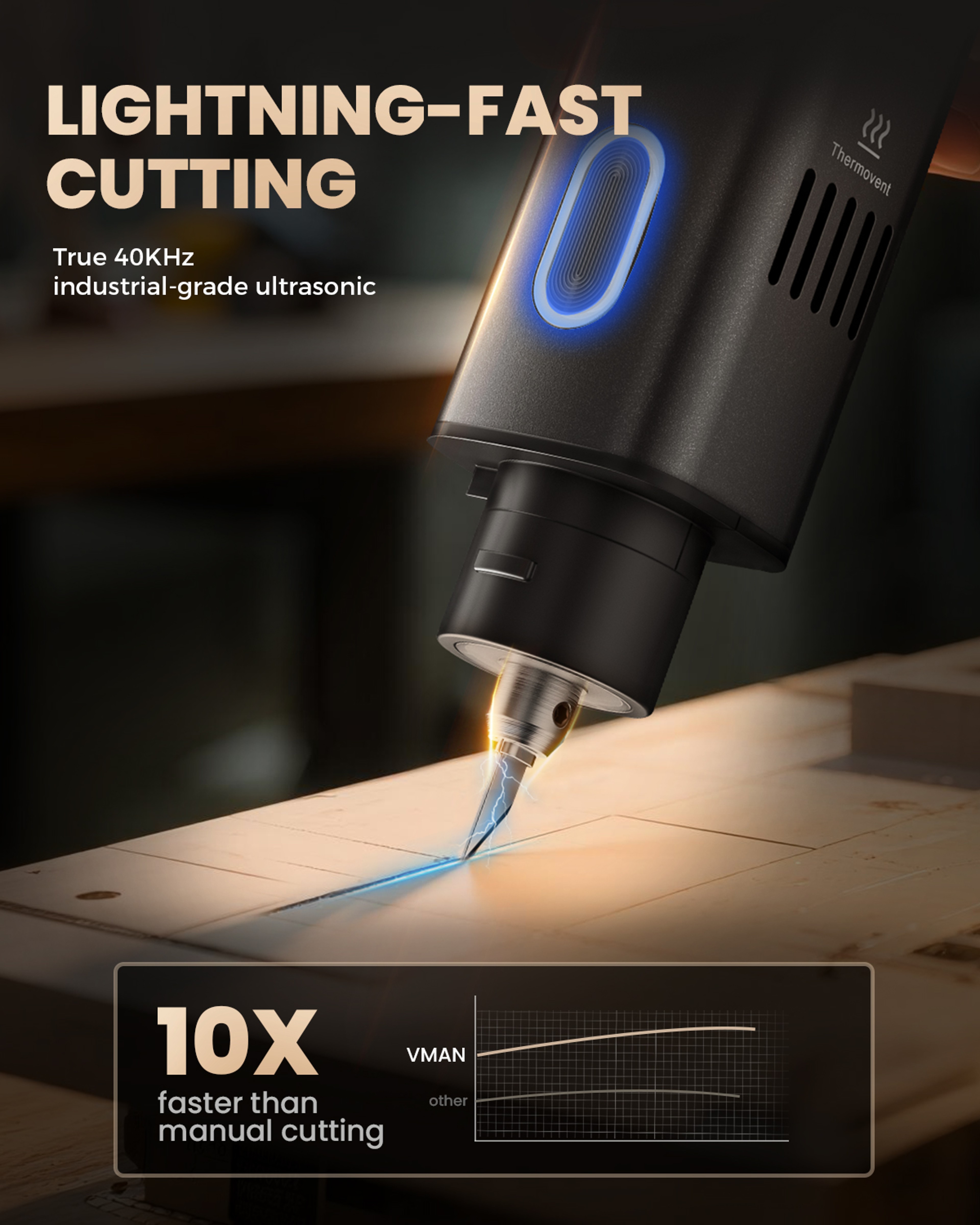 DIY Electric Cutting Tool Ultrasonic Knife With Overheat Protection For Grinding And Carving 4