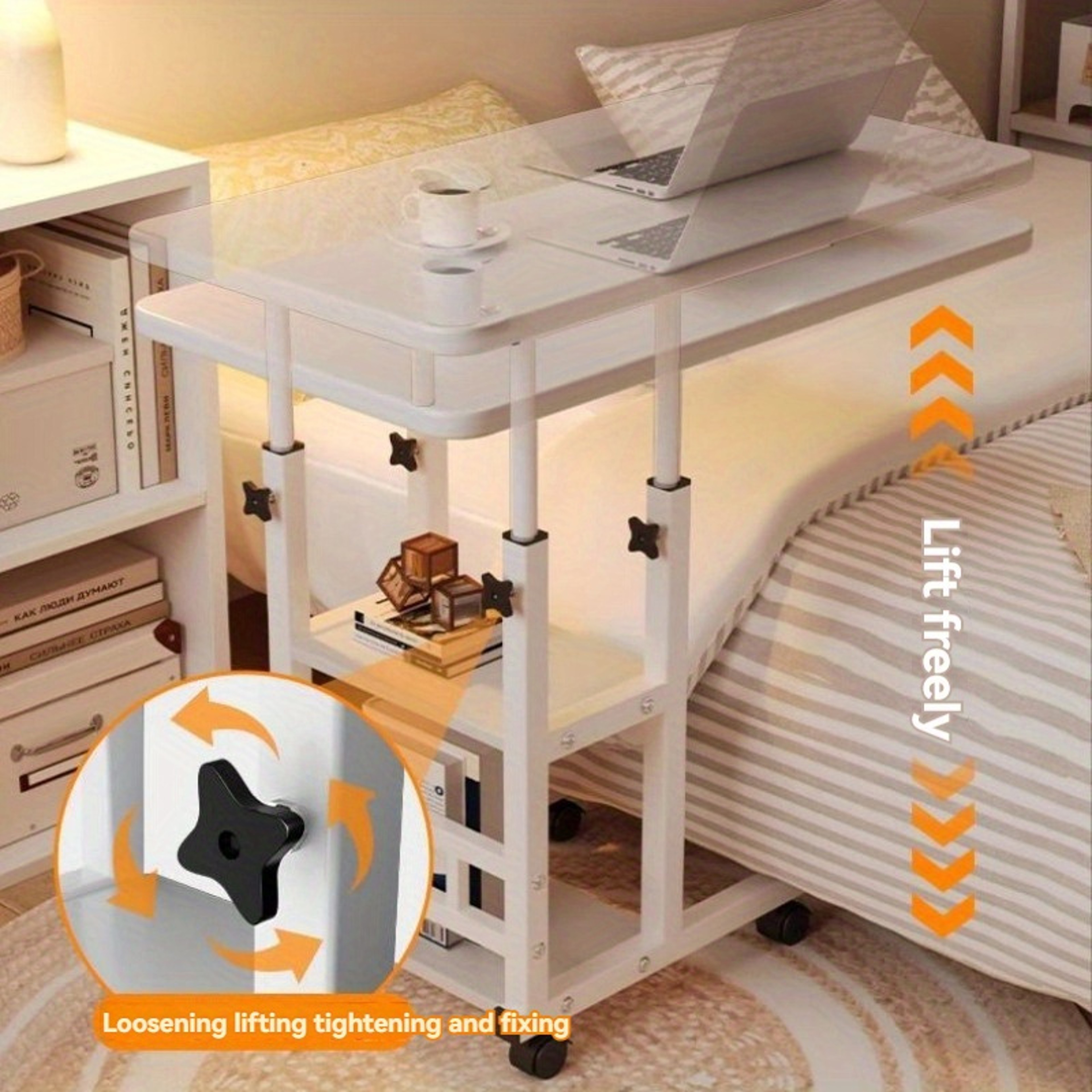 Portable Non-Wooden Multifunctional Adjustable Table, Expandable and Foldable, Ideal for Home Office – view 5