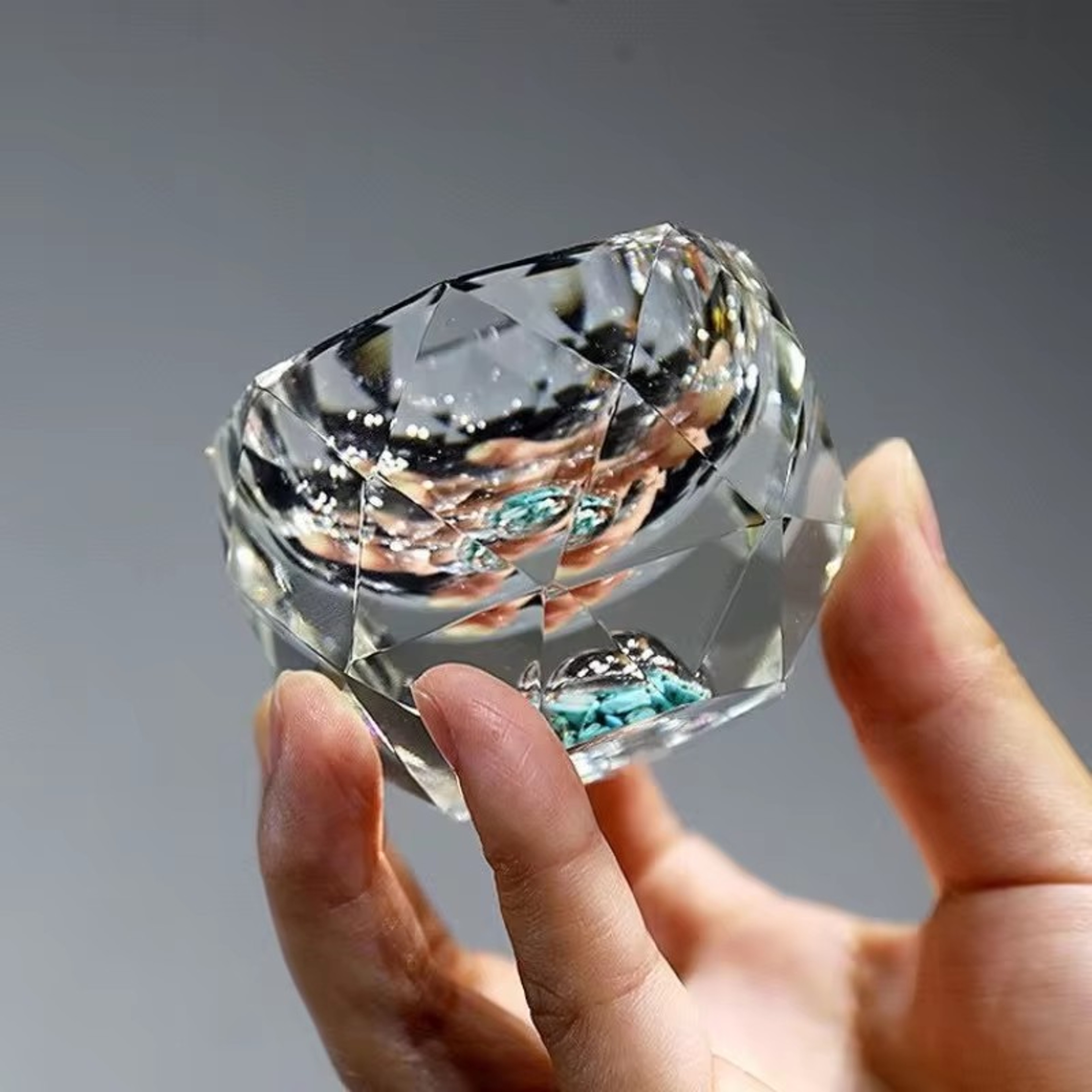 Double Bottom Glass Tea Cup Luxury Crystal Vodka Shot Glass Sake Teacup Bar Glass With Gold Foil 0