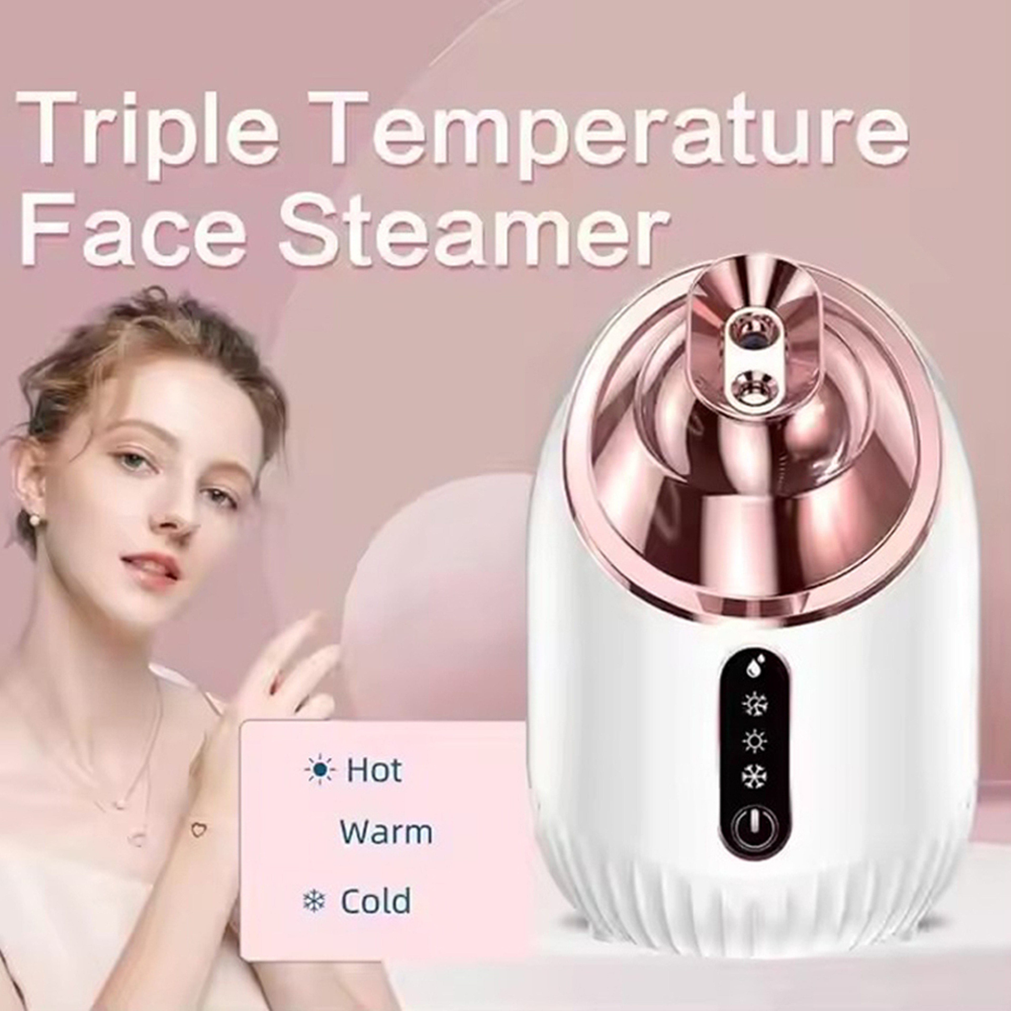 Cold And Warm Mist Facial Steamer For Deep Cleaning Sauna Vaporizer Sprayer For Salon Skin Care And 0