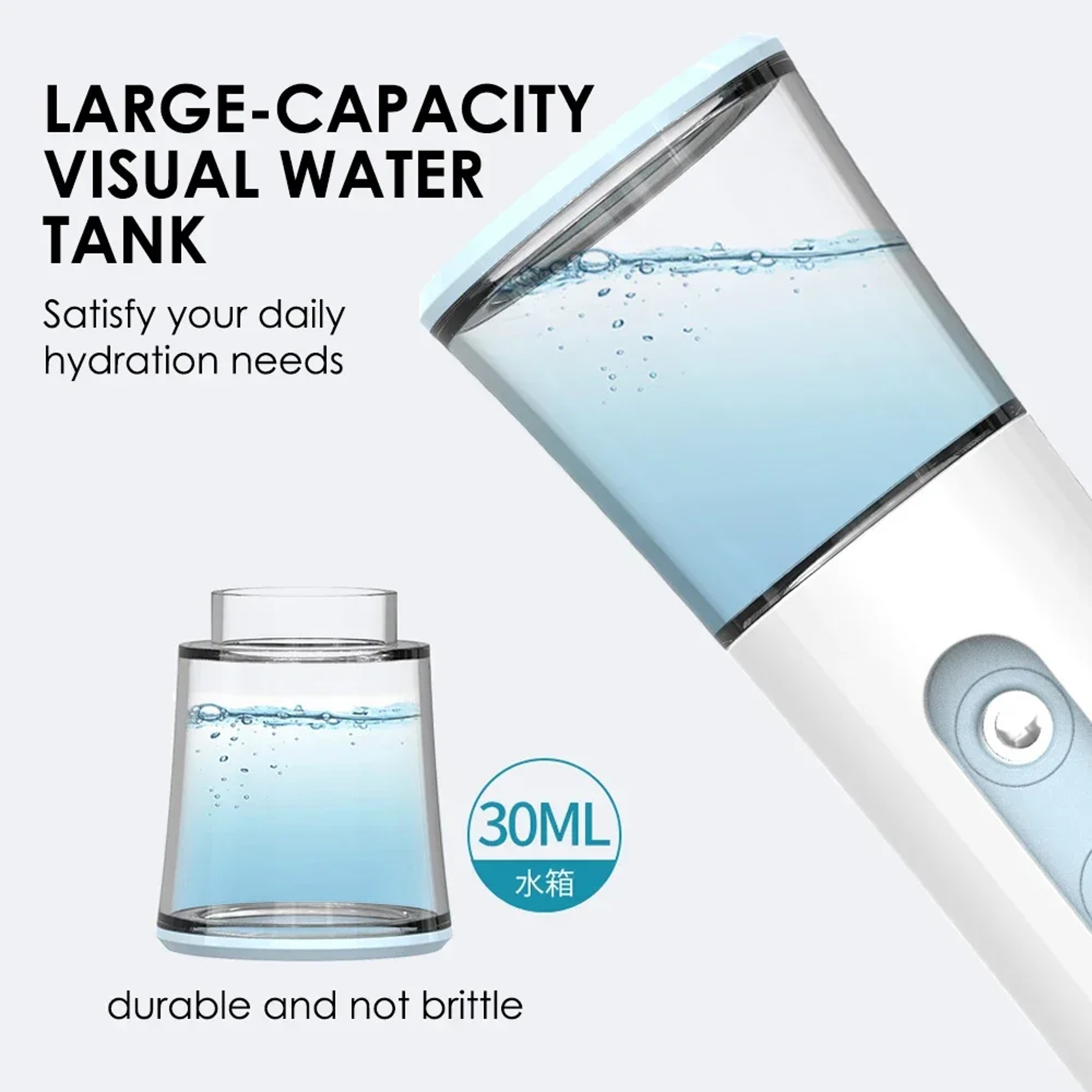 Hydrating Humidifier Skin Care Moisture Tester Nano Mister Sprayer Facial Steamer 3