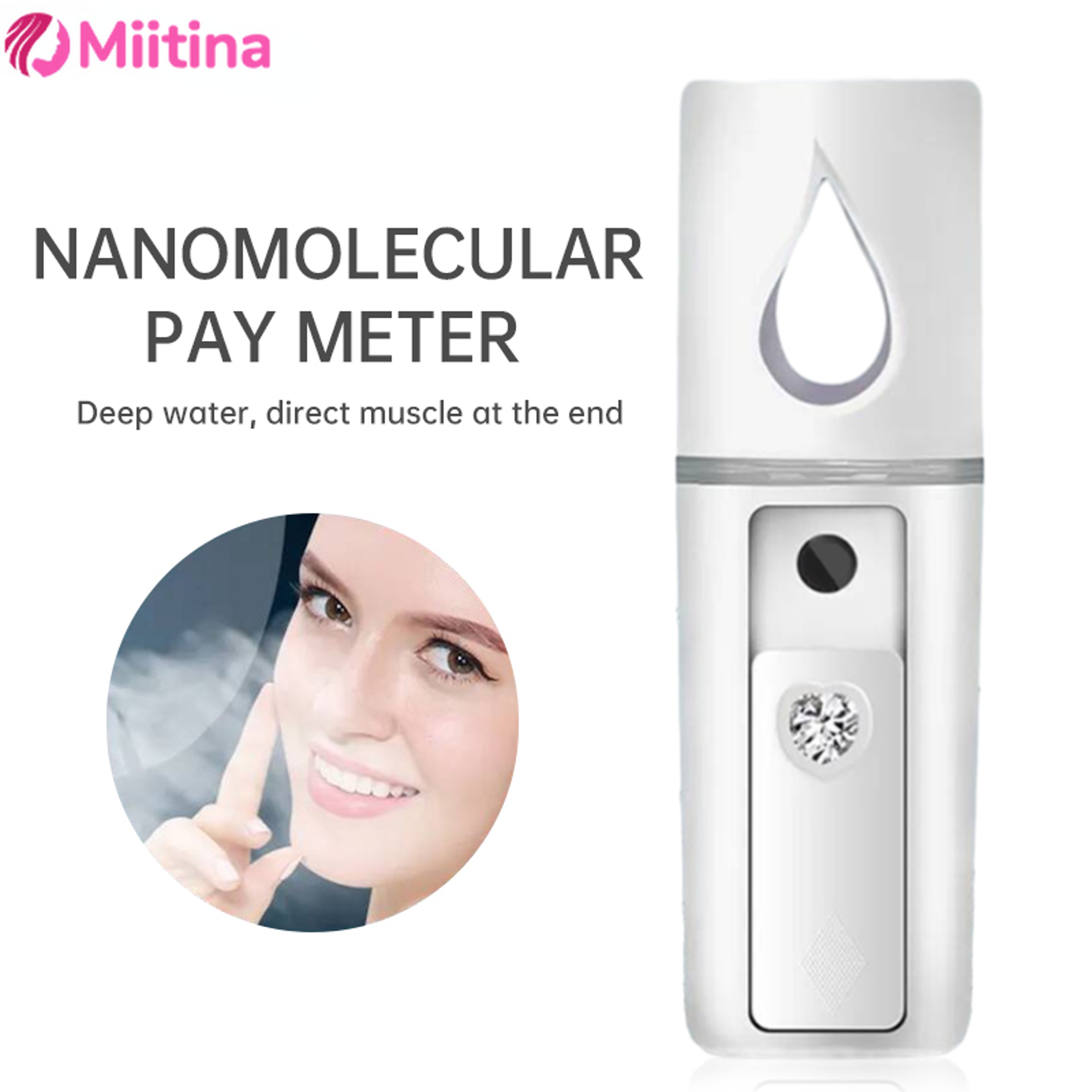 Facial Steamer Device Mini Portable Humidifier Cold Spray Hydrating Nano Mister 0