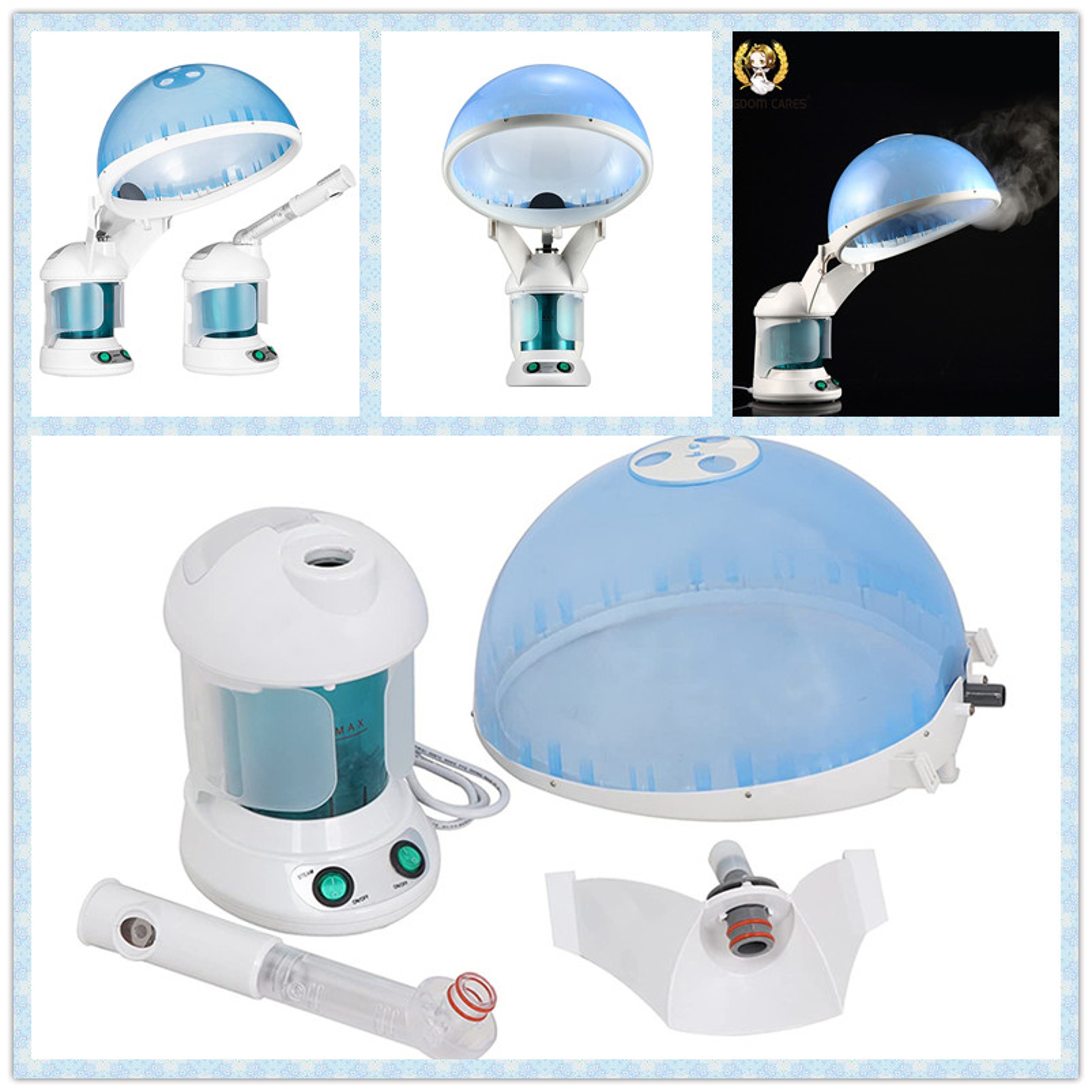 Nano Mist Face Hair Steamer Machine Facial Ozone Vaporizer Hair Moisturizing Hydration Humidifier H 5