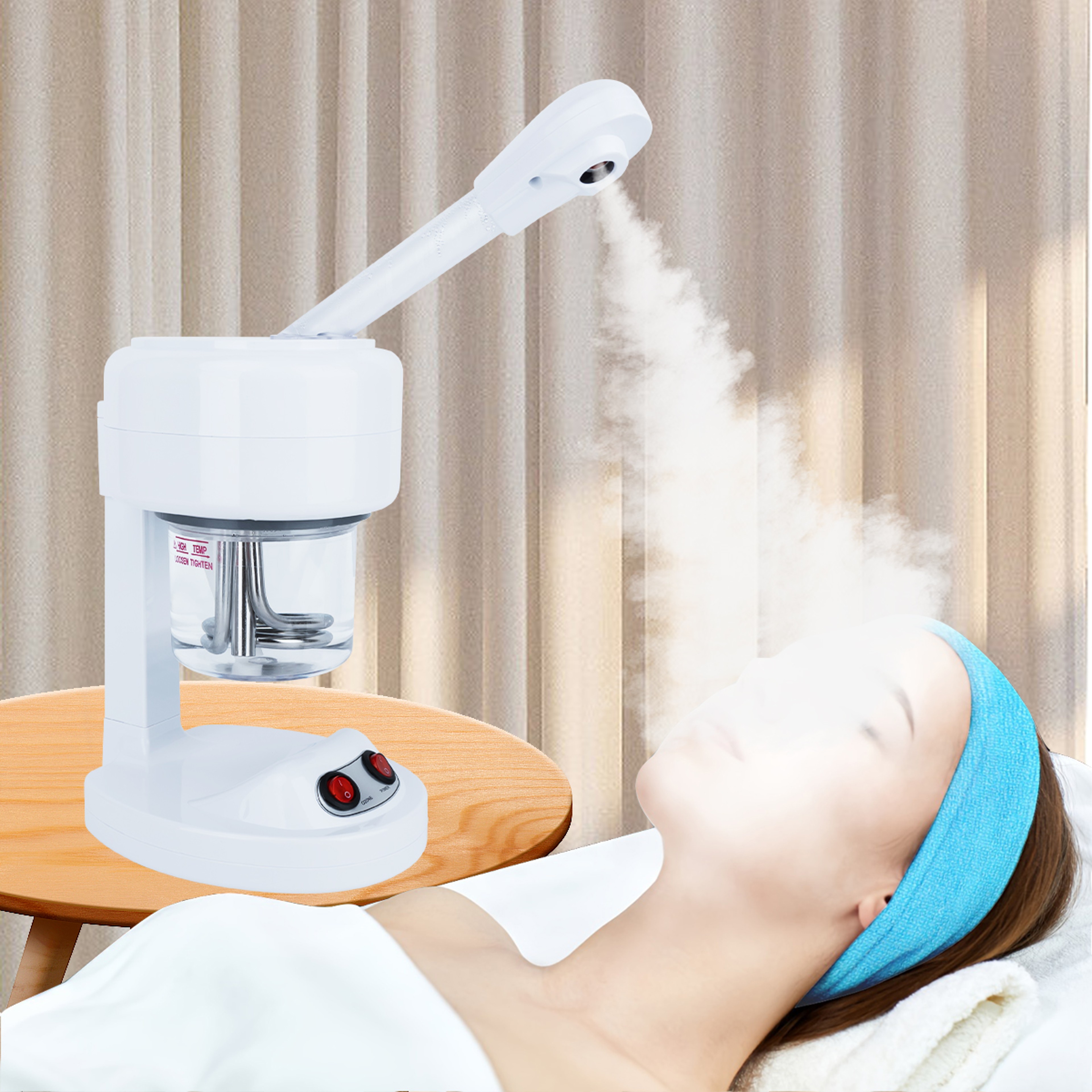Ionic Facial Steamer for Home Use, Professional Steam Face Warm Mist Spray, Portable Facial Skin Care Steamer – view 1
