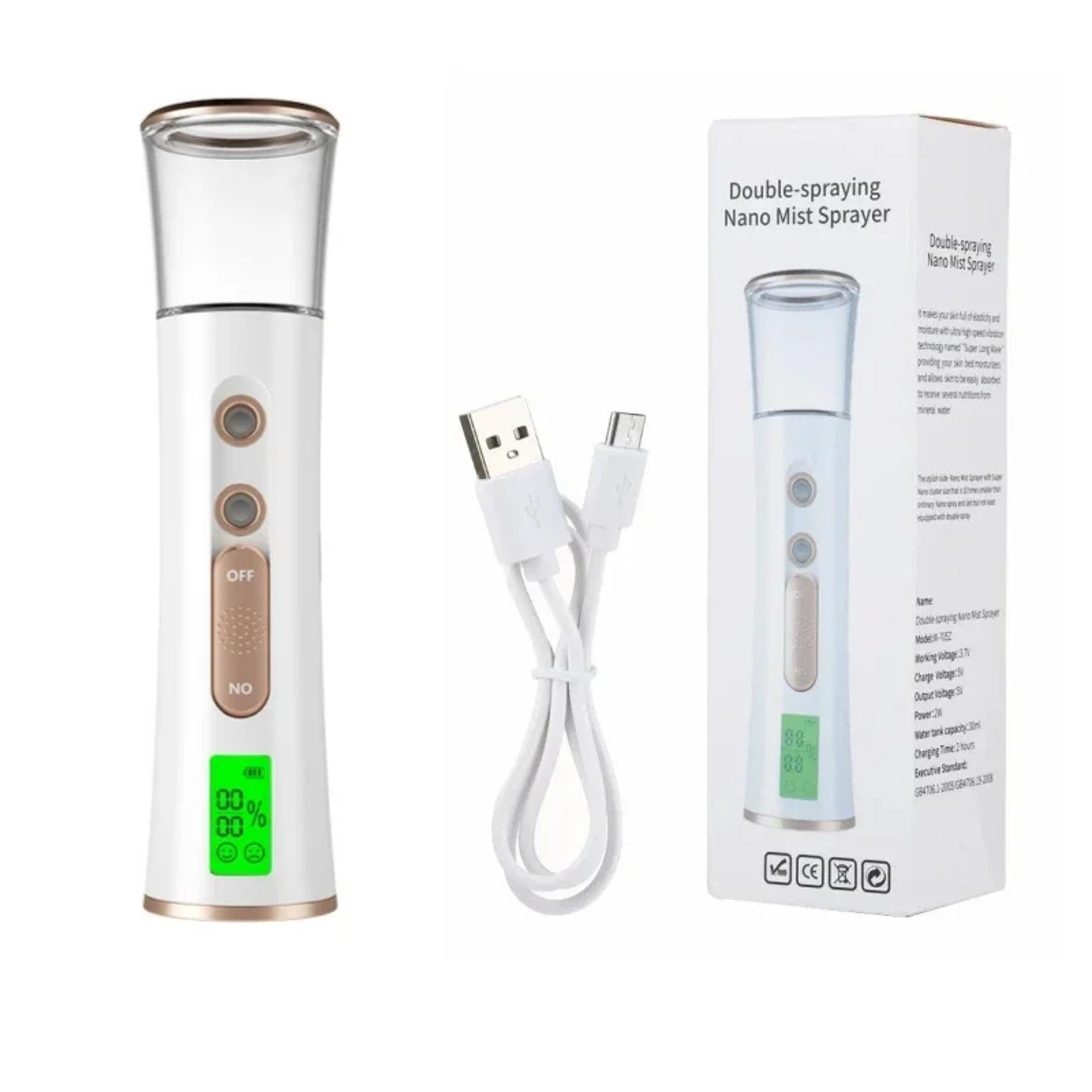 Hydrating Mist Spray USB Face Sprayer For Eyelash Extensions Pore Moisturizing SPA Cleaning Nebuliz