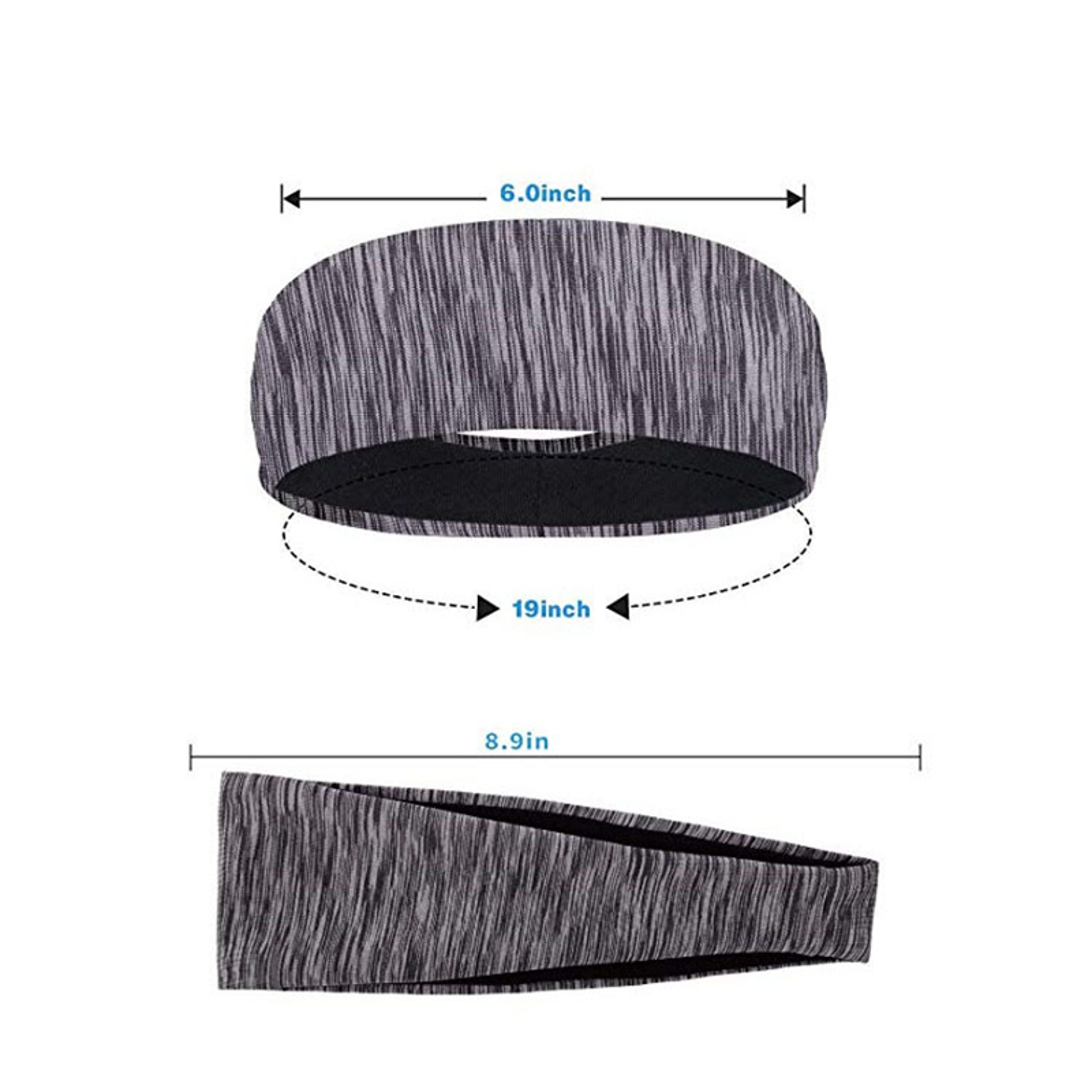 Elastic Sweatband For Men Women Sport Hairbands Head Band Yoga Headwear Headwrap For Sports Workout 2