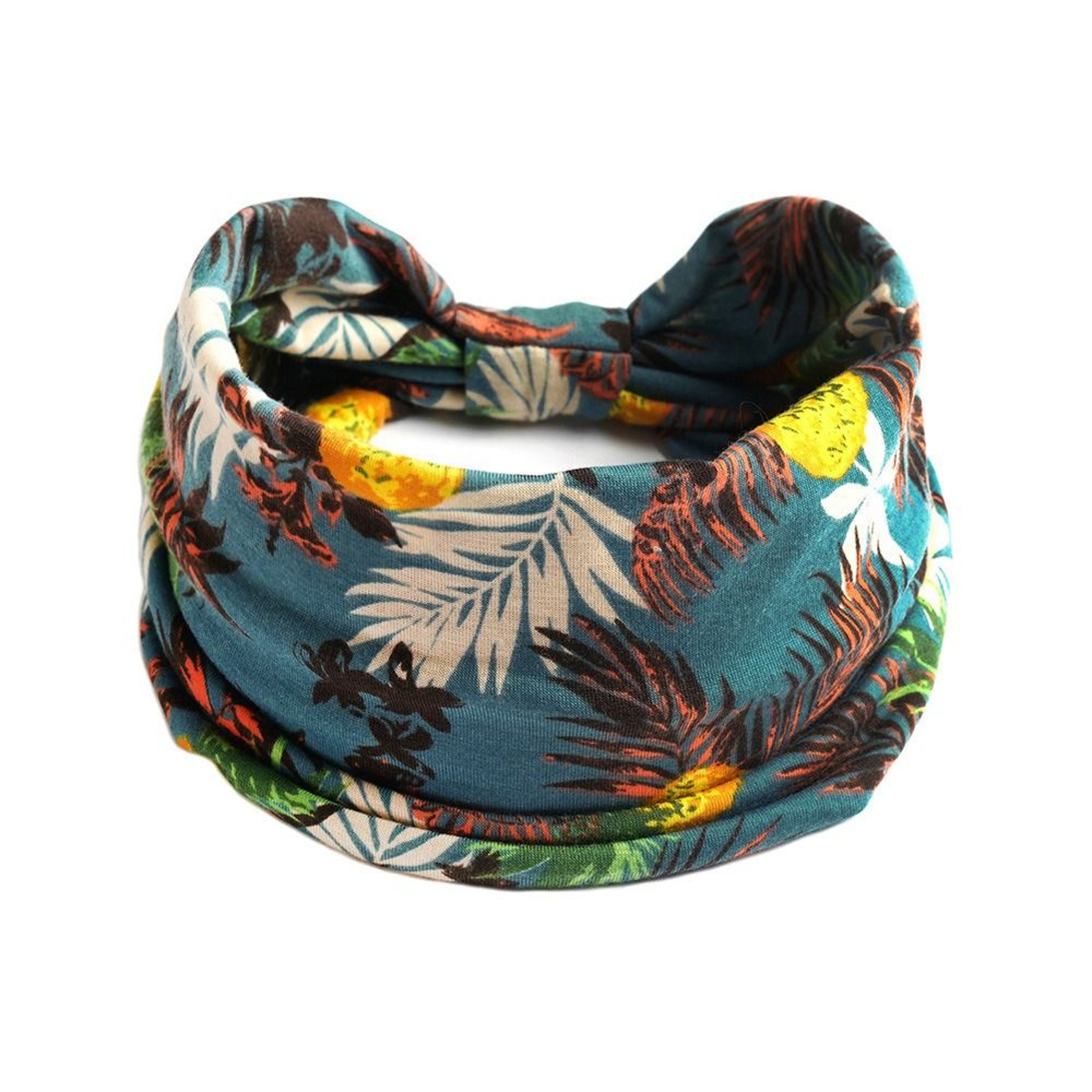 New Vintage Elastic Knot Turban Bohemia Print Wide Headbands Soft Headwrap For Women Girls Yoga Ban 6