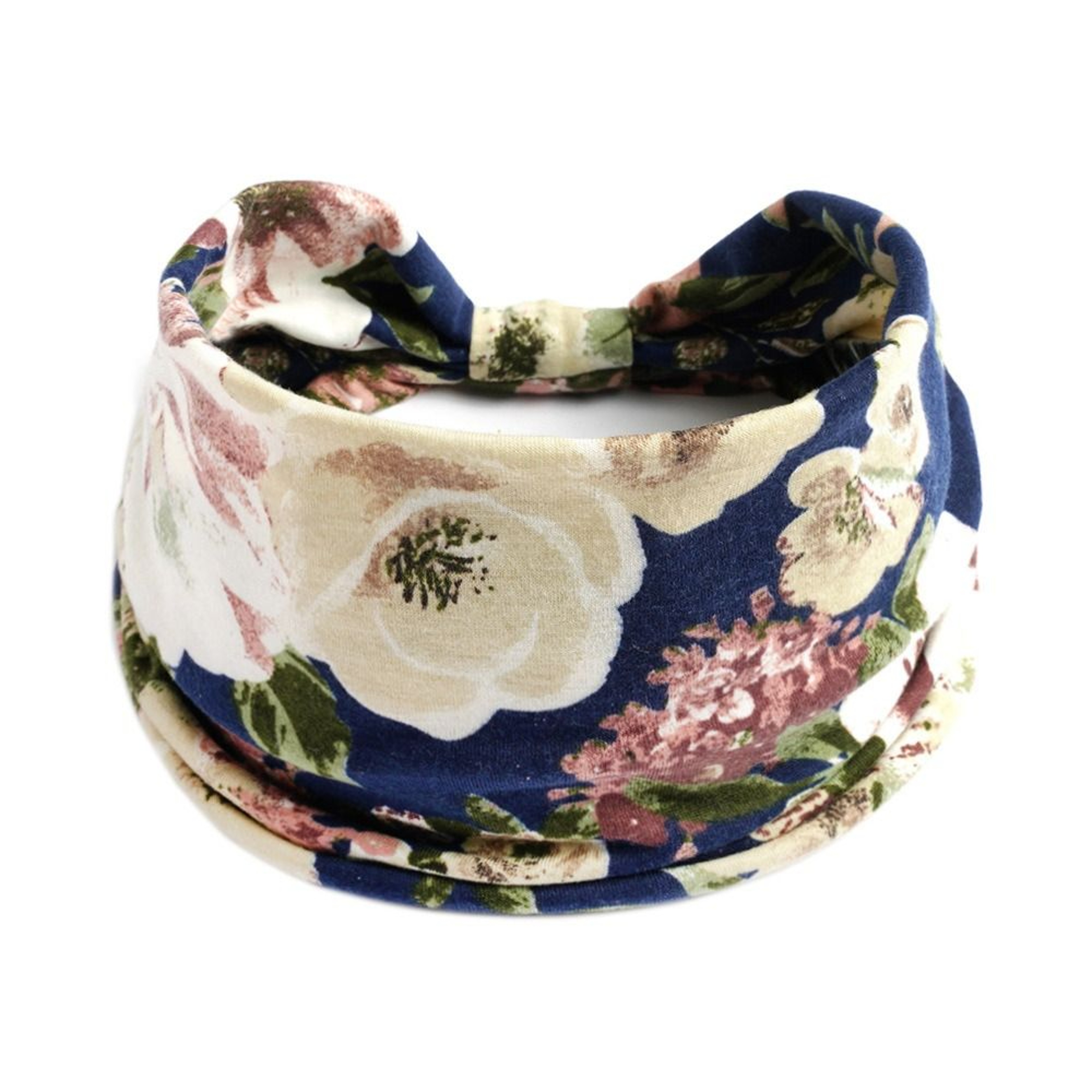 New Vintage Elastic Knot Turban Bohemia Print Wide Headbands Soft Headwrap For Women Girls Yoga Ban 31