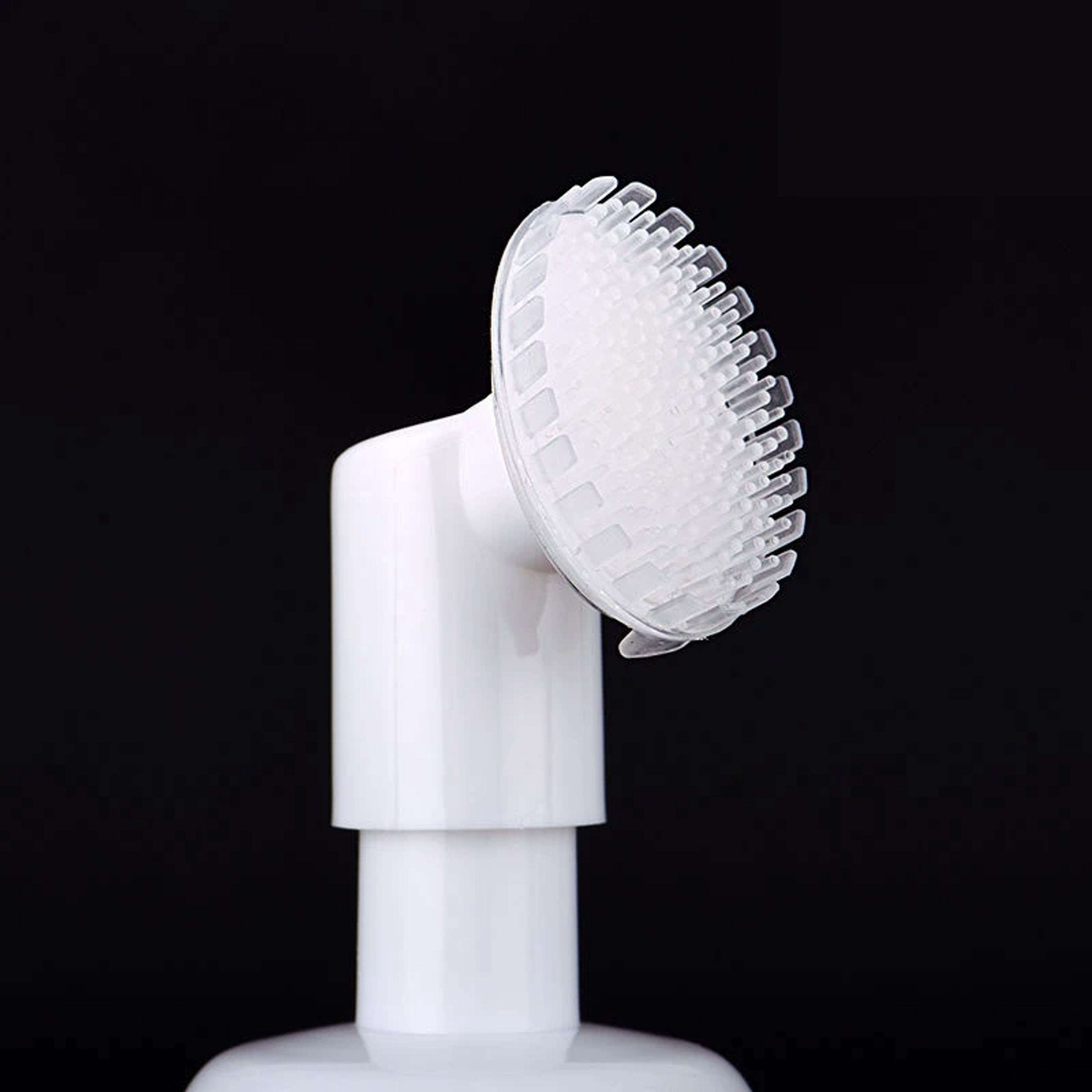 Facial Cleanser Soap Foaming Bottle, Plastic Mousse Pump Dispenser with Silicone Brush Head, Refillable Shampoo Bottle – view 4
