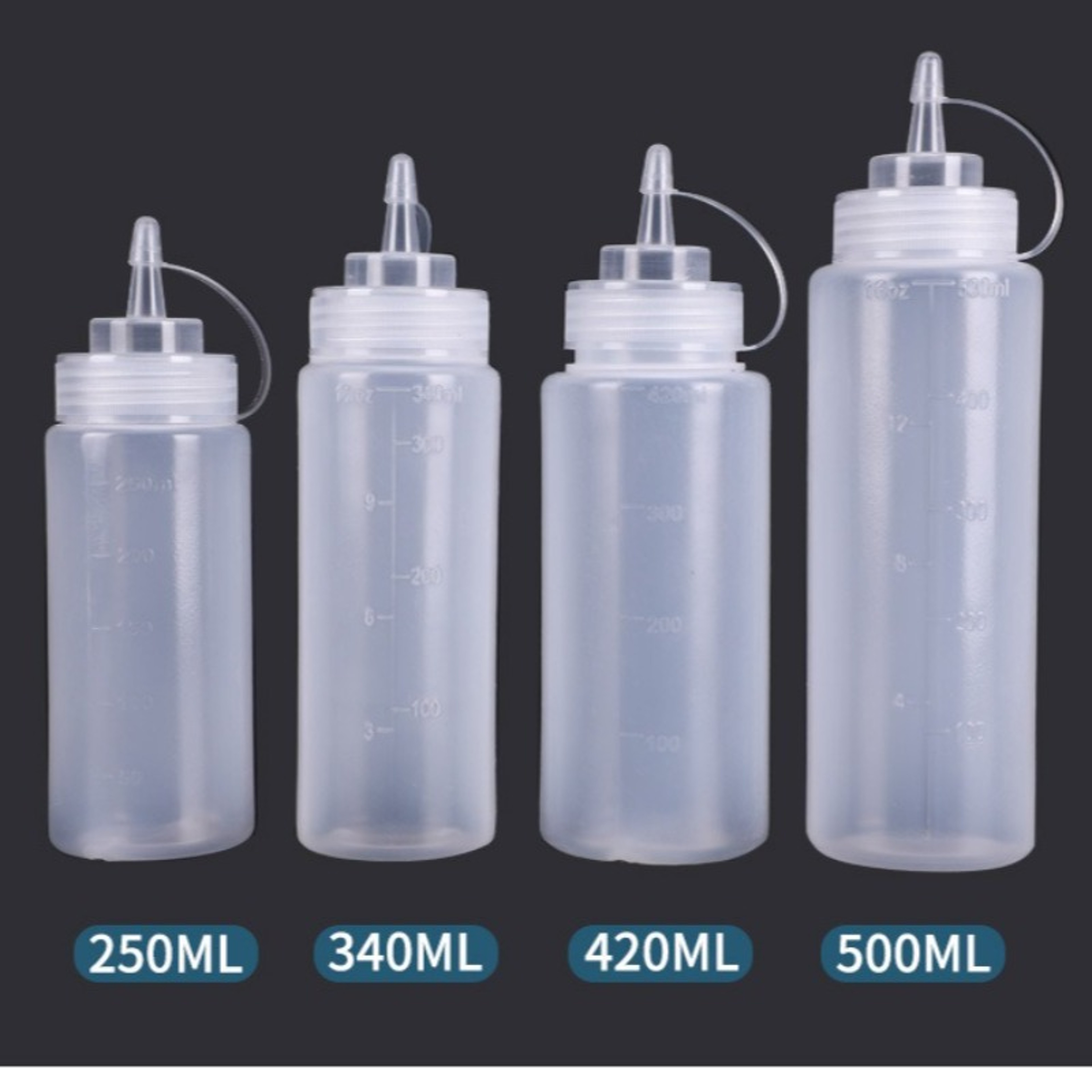 Squeeze Lotion Bottle Dispenser, Large Travel Cosmetics Storage with Nozzles for Sauces and Olive Oil – view 5