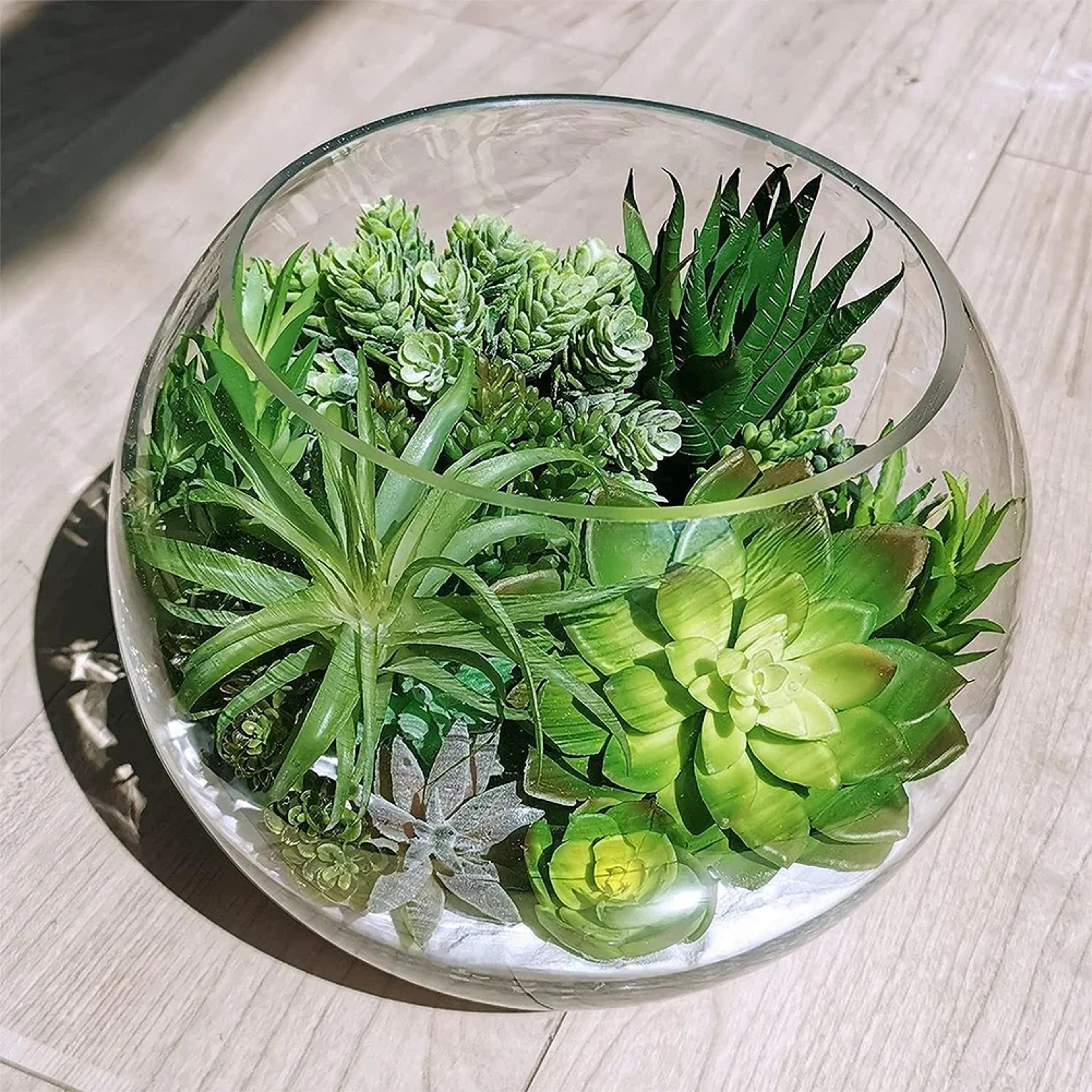 Small Bonsai Succulent Plants Green Faux Flower Desktop Fake Plants for Home Decor – view 5
