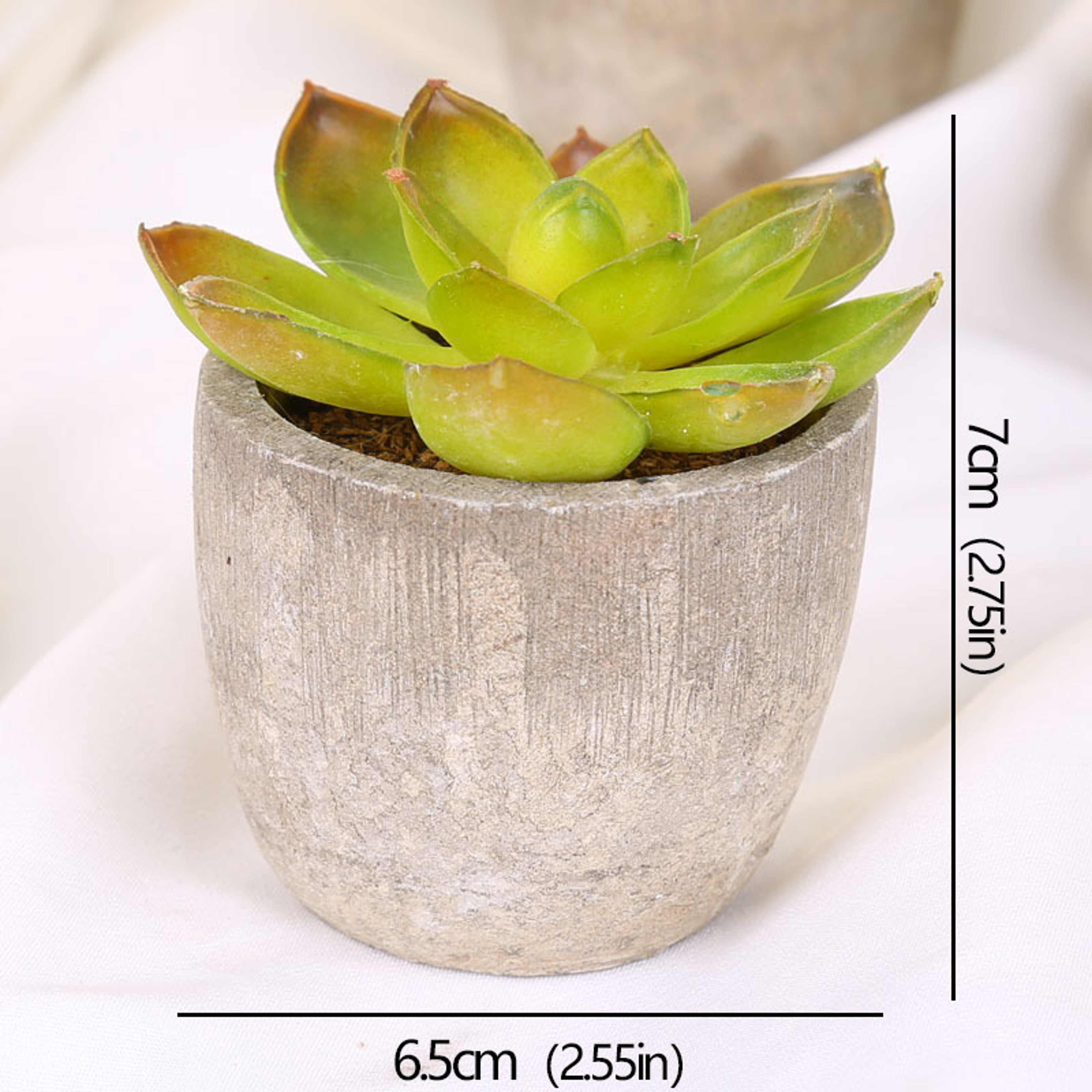 Artificial Succulent Plants, Mini Evergreen Fake Tree Pot, Small Decorative Plants for Office Table and Home Garden Deco – view 7