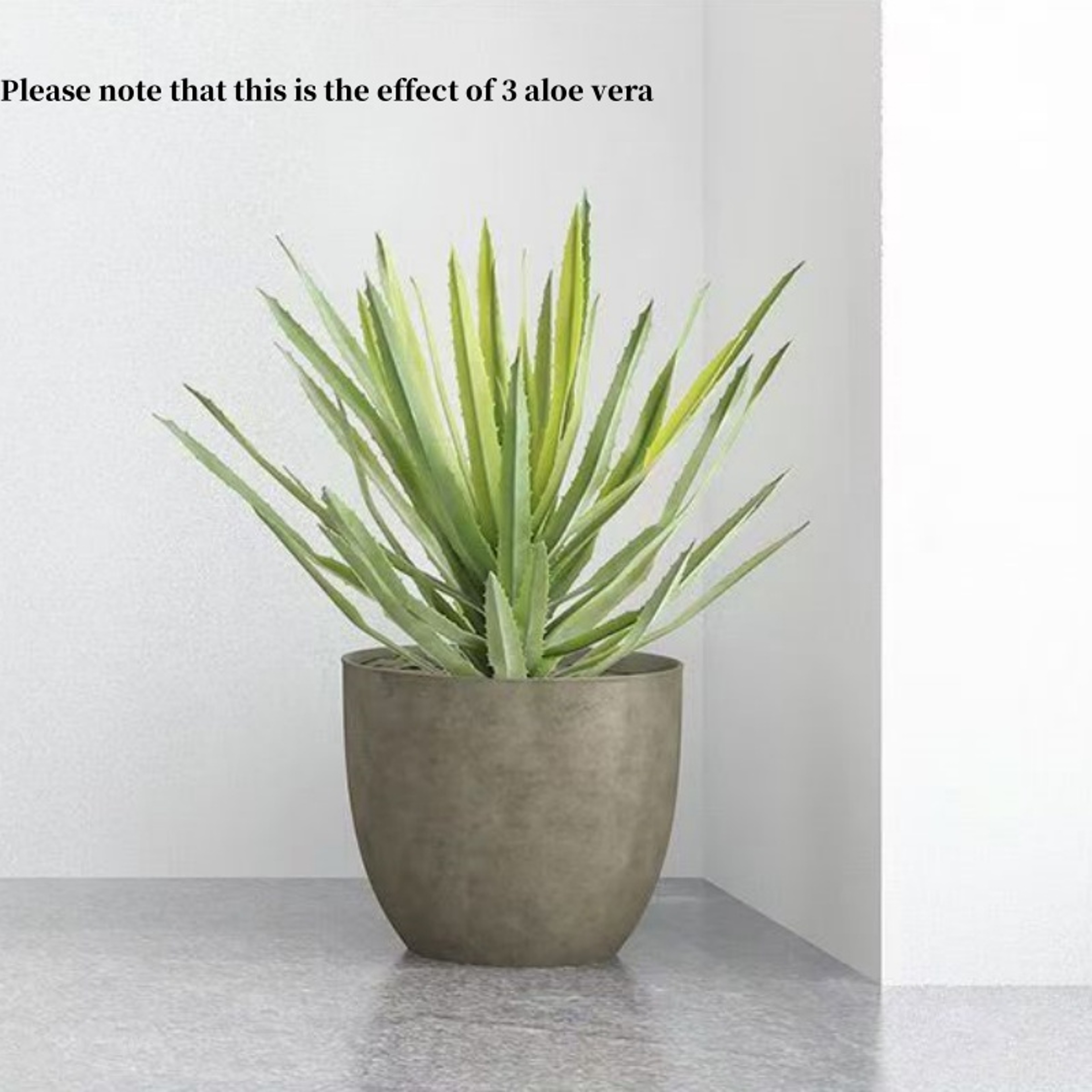 Tropical Desert Artificial Aloe and Agave Potted Plant, Faux Succulent for Living Room and Desktop – view 6