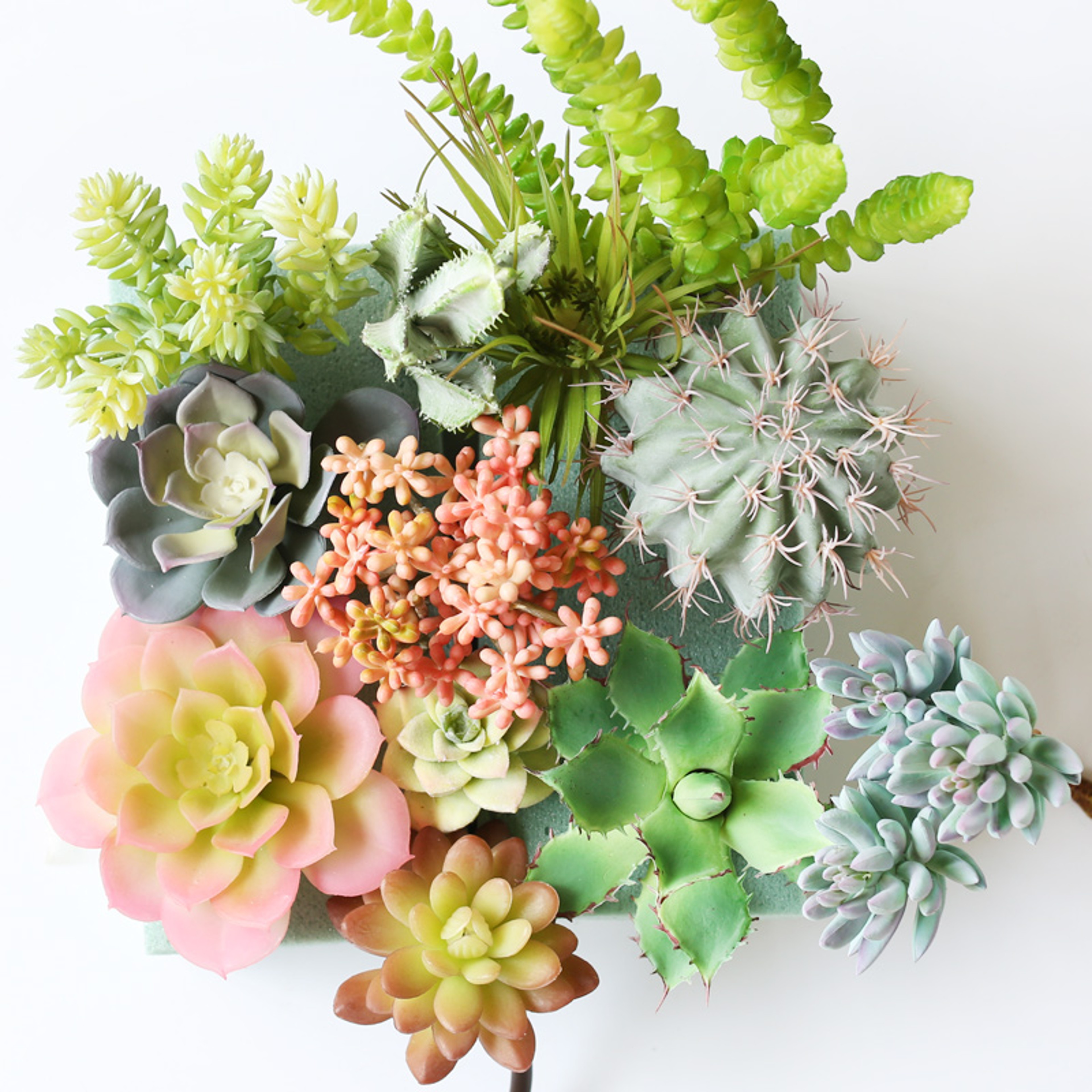 Mini Green Fake Succulent Plant Various Artificial Succulent Plants Lotus Flower Garden Arrangement 3