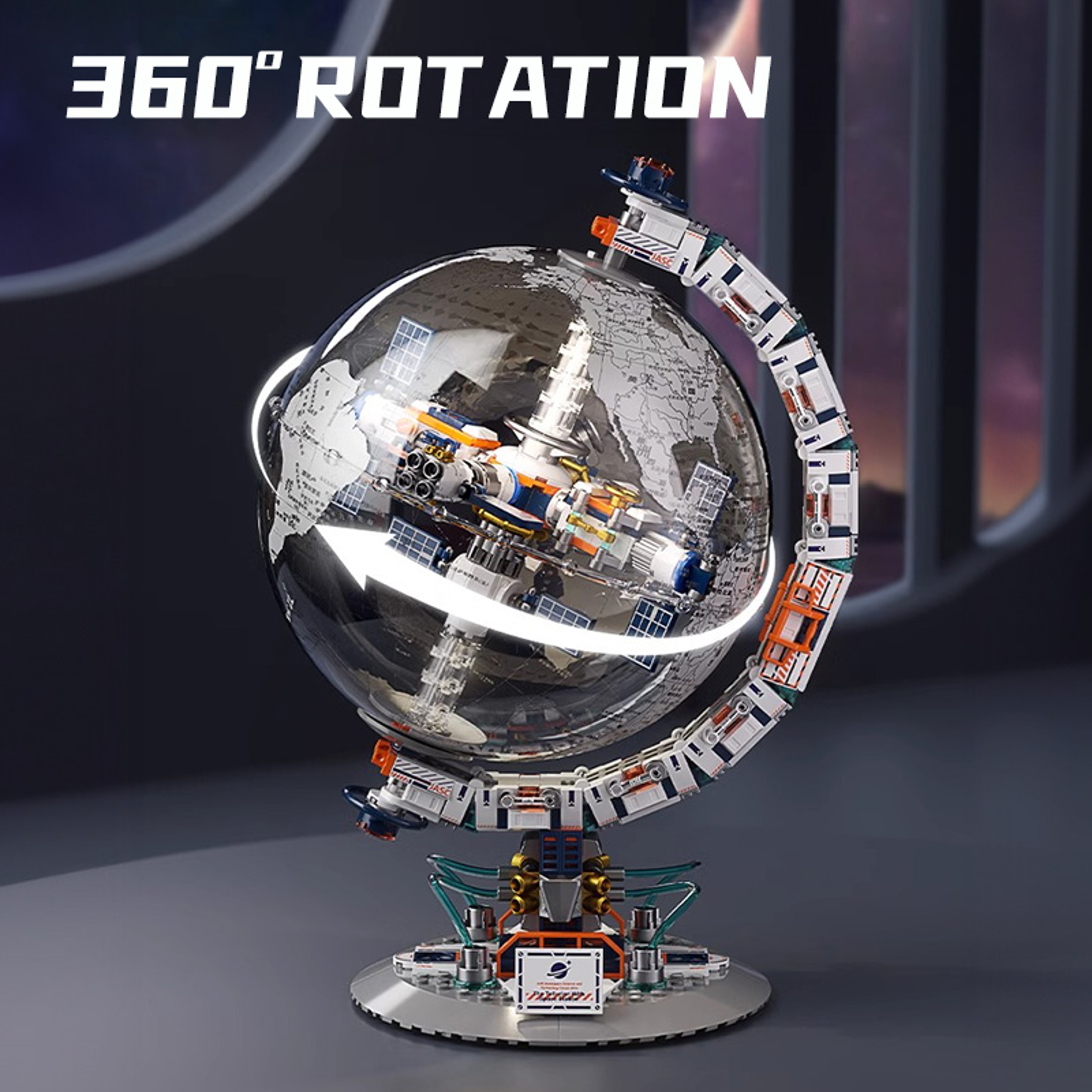 Transparent Globe Building Blocks - New Creative Technology Space Station Construction Set for Children – view 6