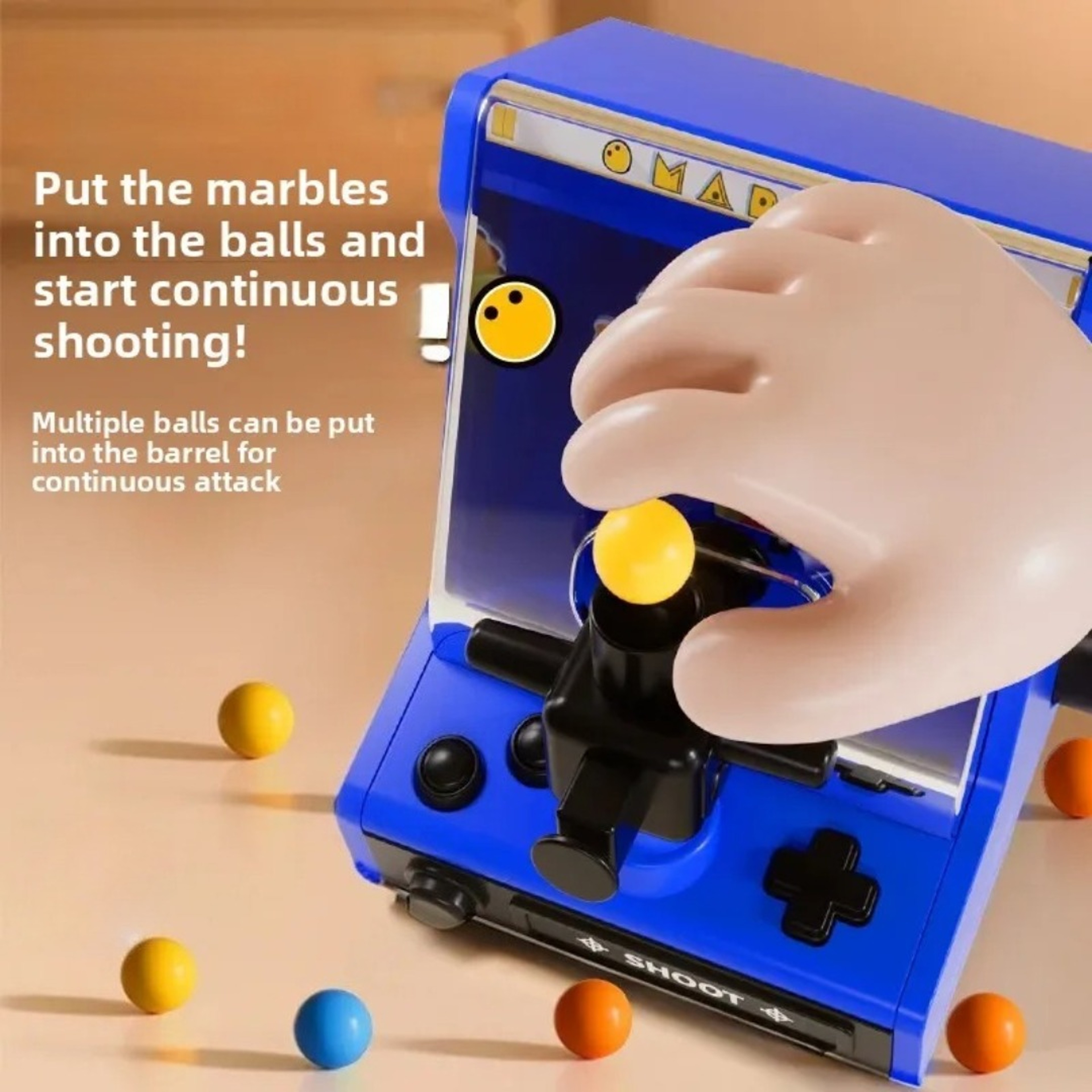 Desktop Arcade Game for Children, Interactive Shooting Marble Machine, Funny Anti-stress Toy – view 4