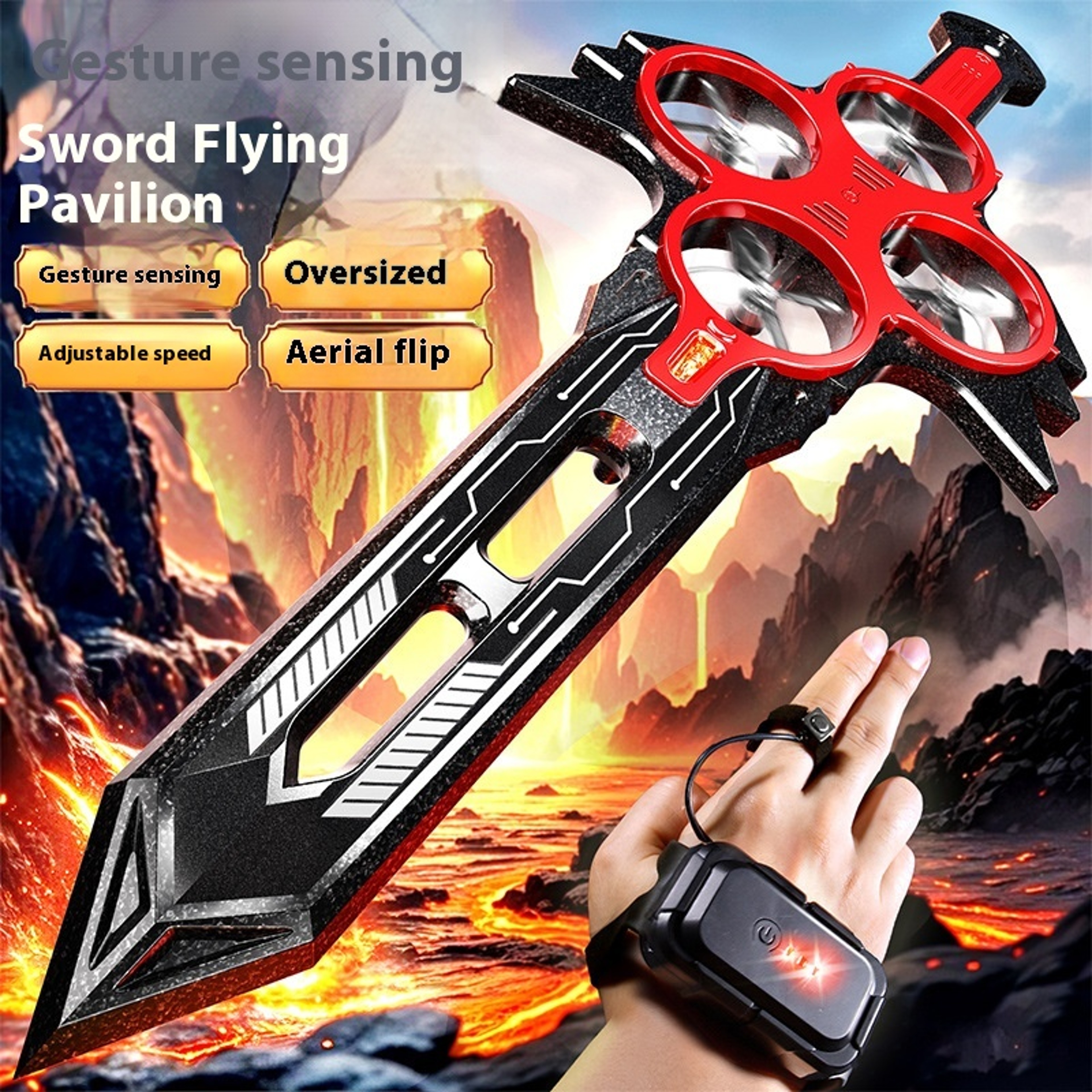 RC Glider For Adults Flying Sword Drone Stunt Hand Remote Controlled DropResistant 0
