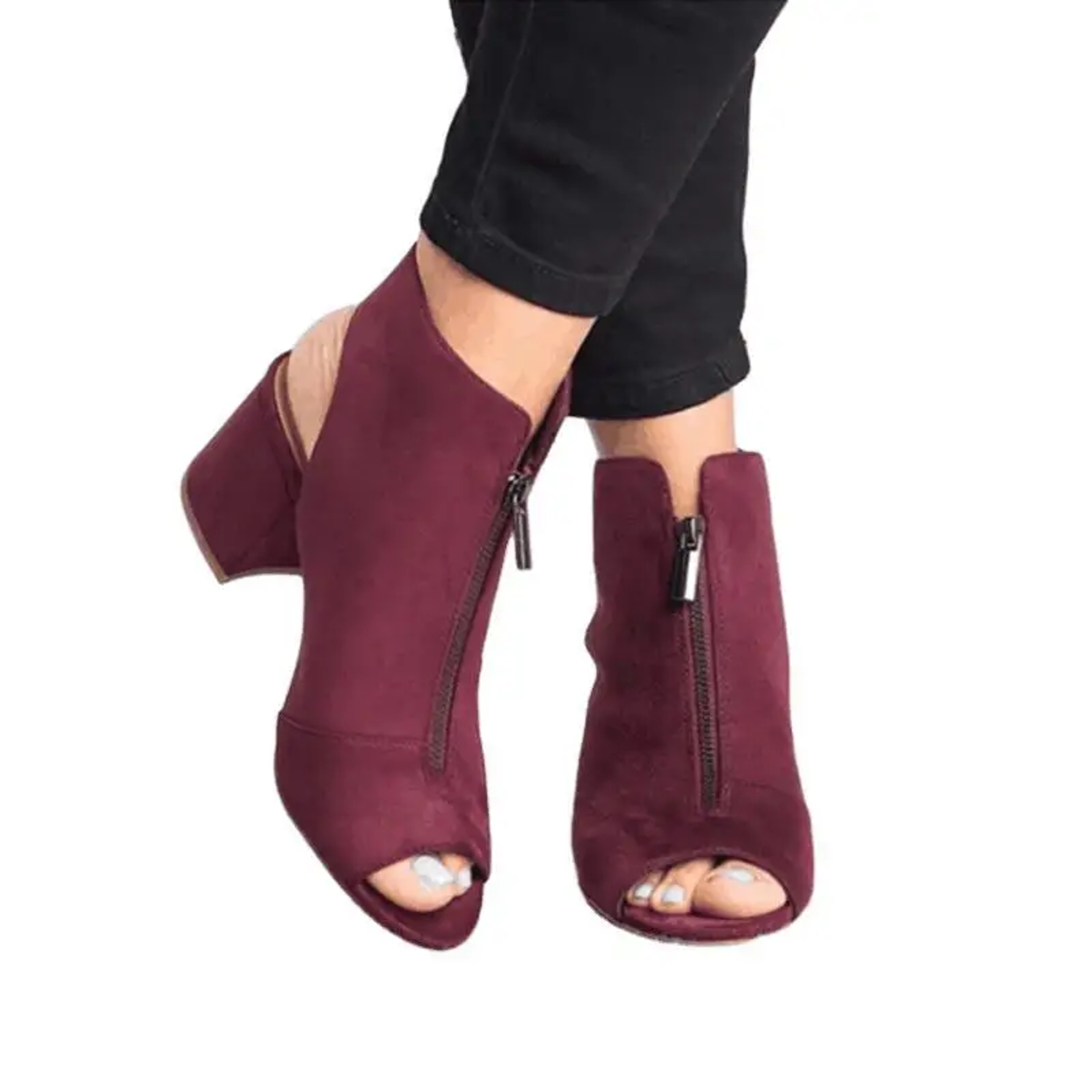 Elegant Medium Heel Womens Shoes Comfortable Plus Size Fish Mouth Chunky Heel Sandals 4
