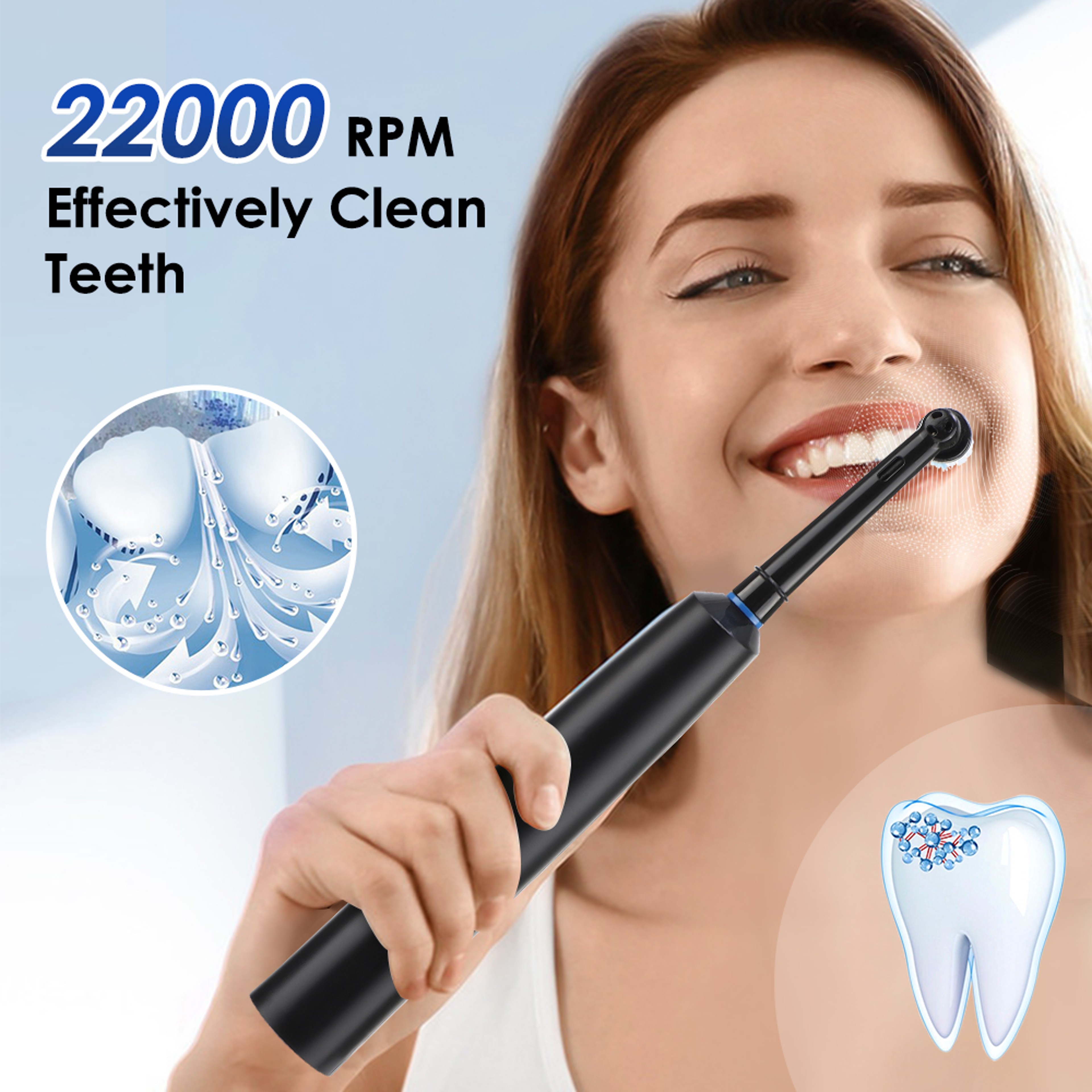 Rechargeable Rotary Toothbrush Intelligent Rotating Electric Toothbrush Compatible With Oral B Repl 1