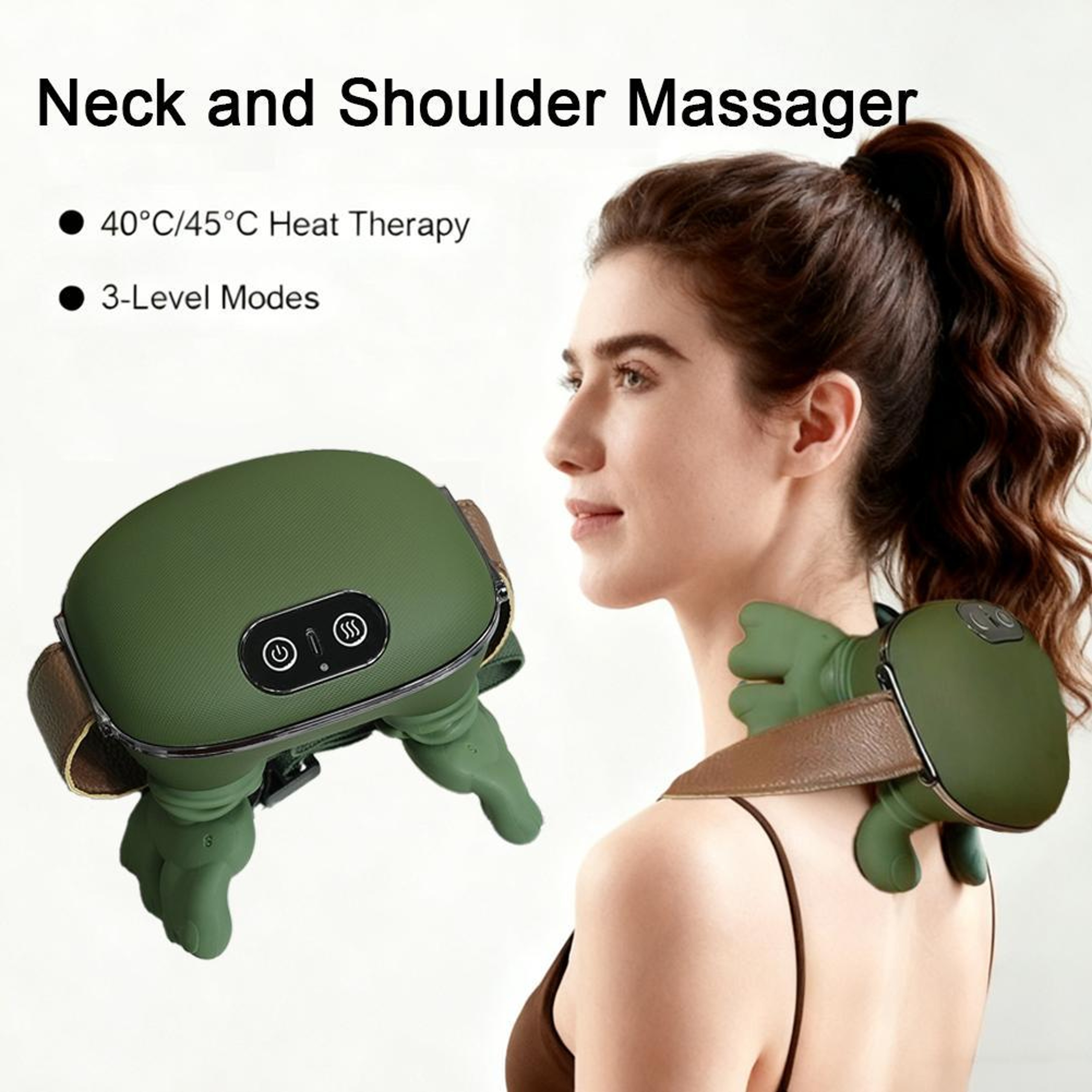 Electric Kneading Pillow, Modes Bionic Neck Shoulder Massager for Relaxing Neck and Leg Muscles – view 4