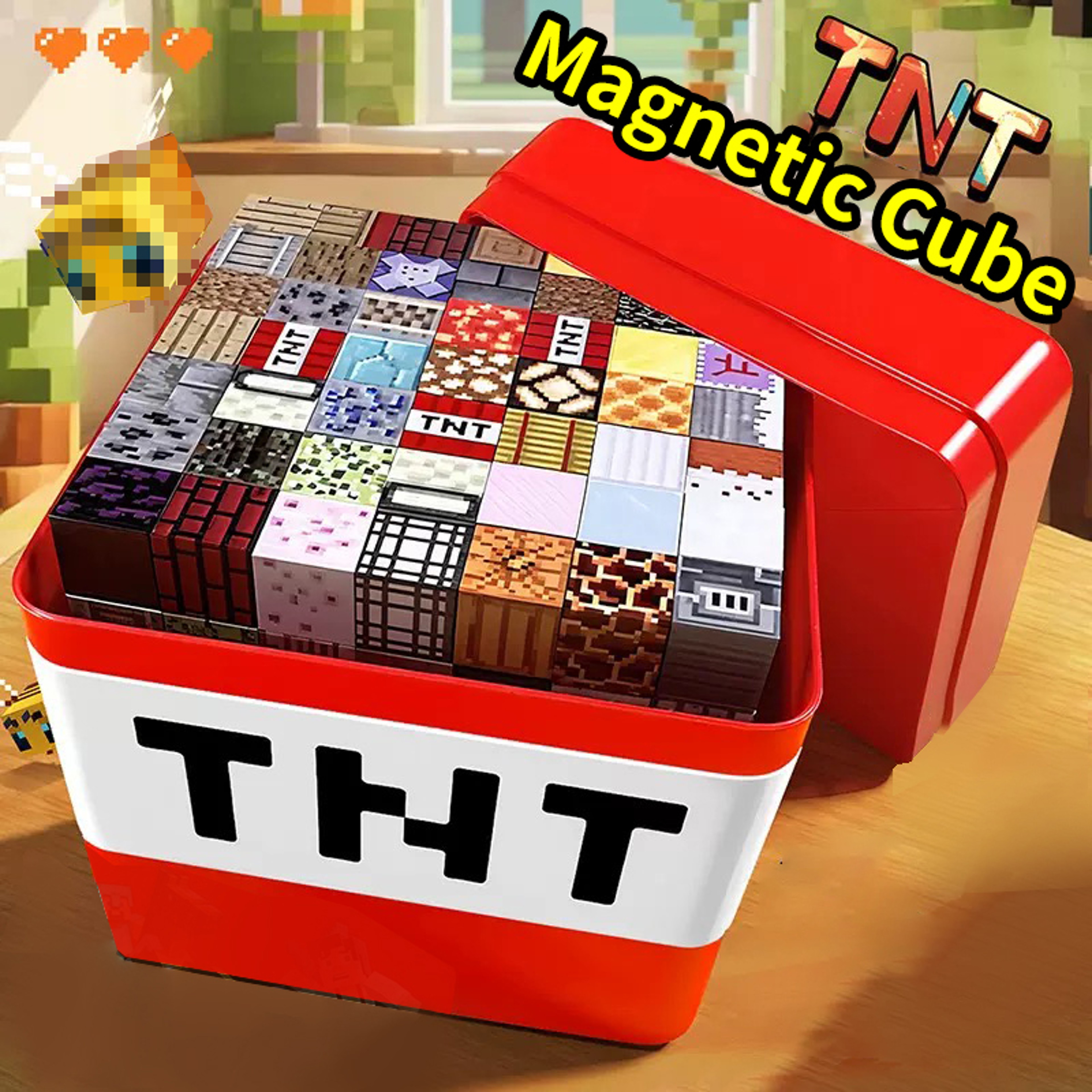 Children DIY Magnetic Building Blocks Set with Play Storage Box – view 1