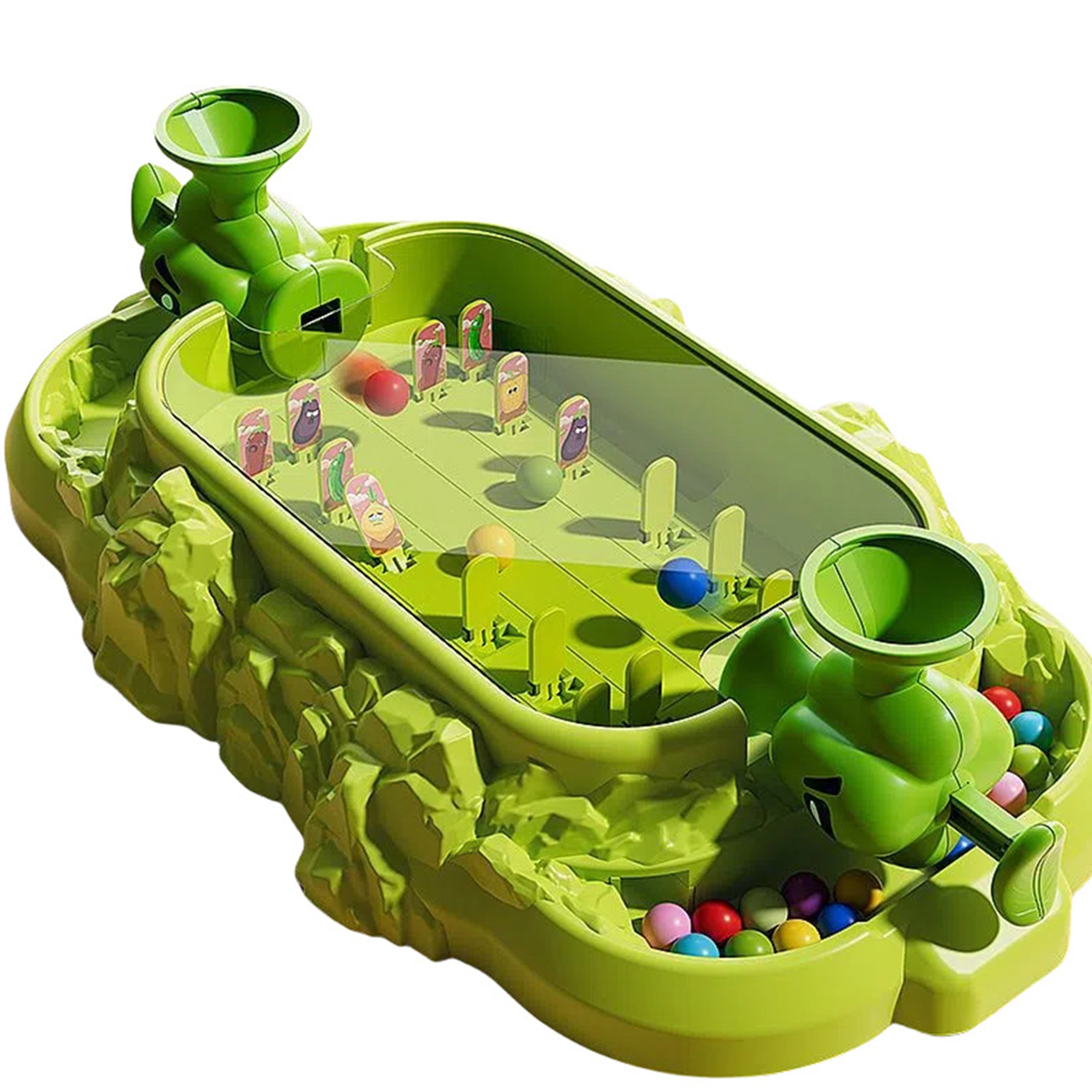 Interactive Battle Toy for Two Person, Kids Vegetable Pinball Machine Shooting Desktop Game Christmas Gift – view 1