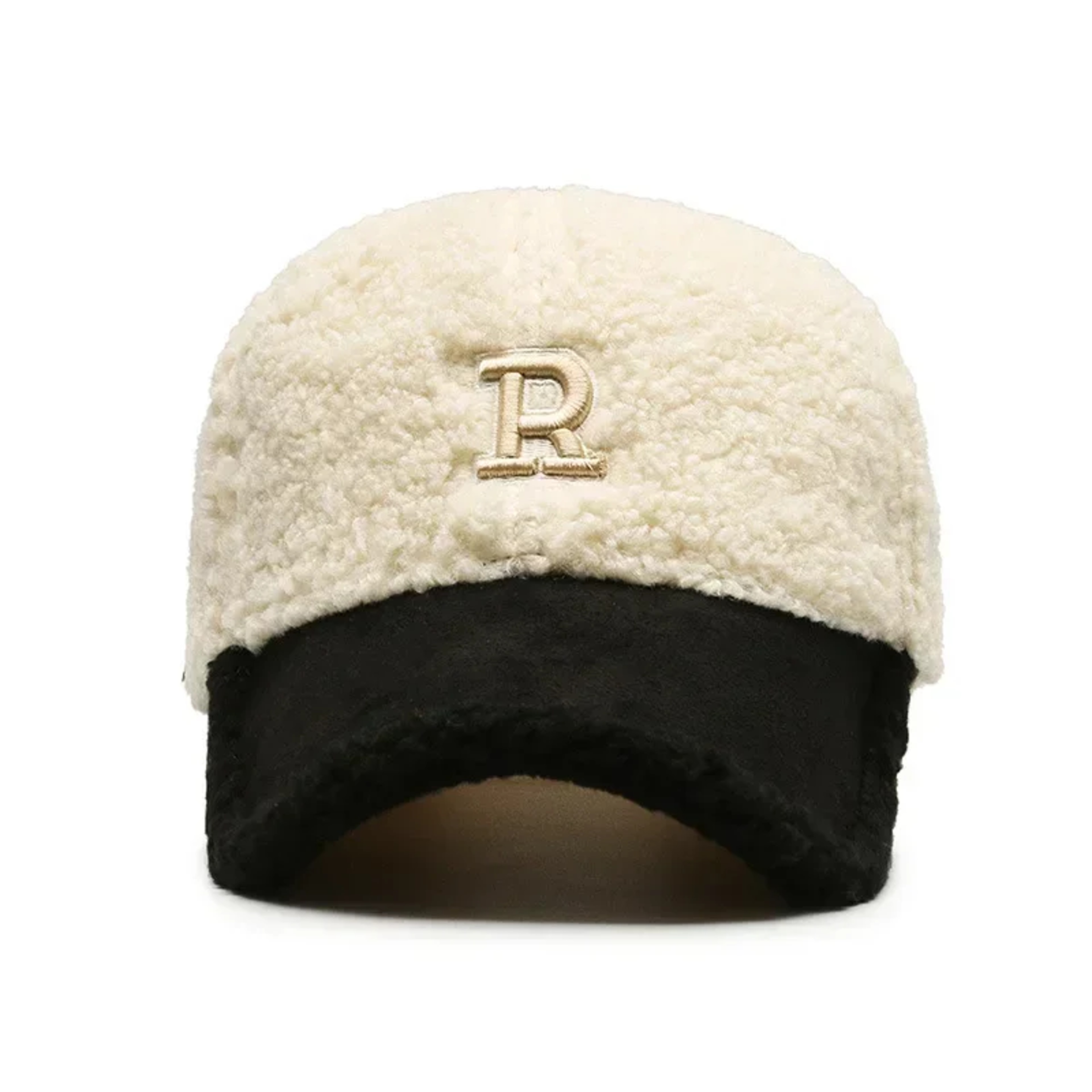 White Brown Lambswool Baseball Cap Big Letter Embroidery Men Winter Hats Warm Plush Trucker Hats Fo 2