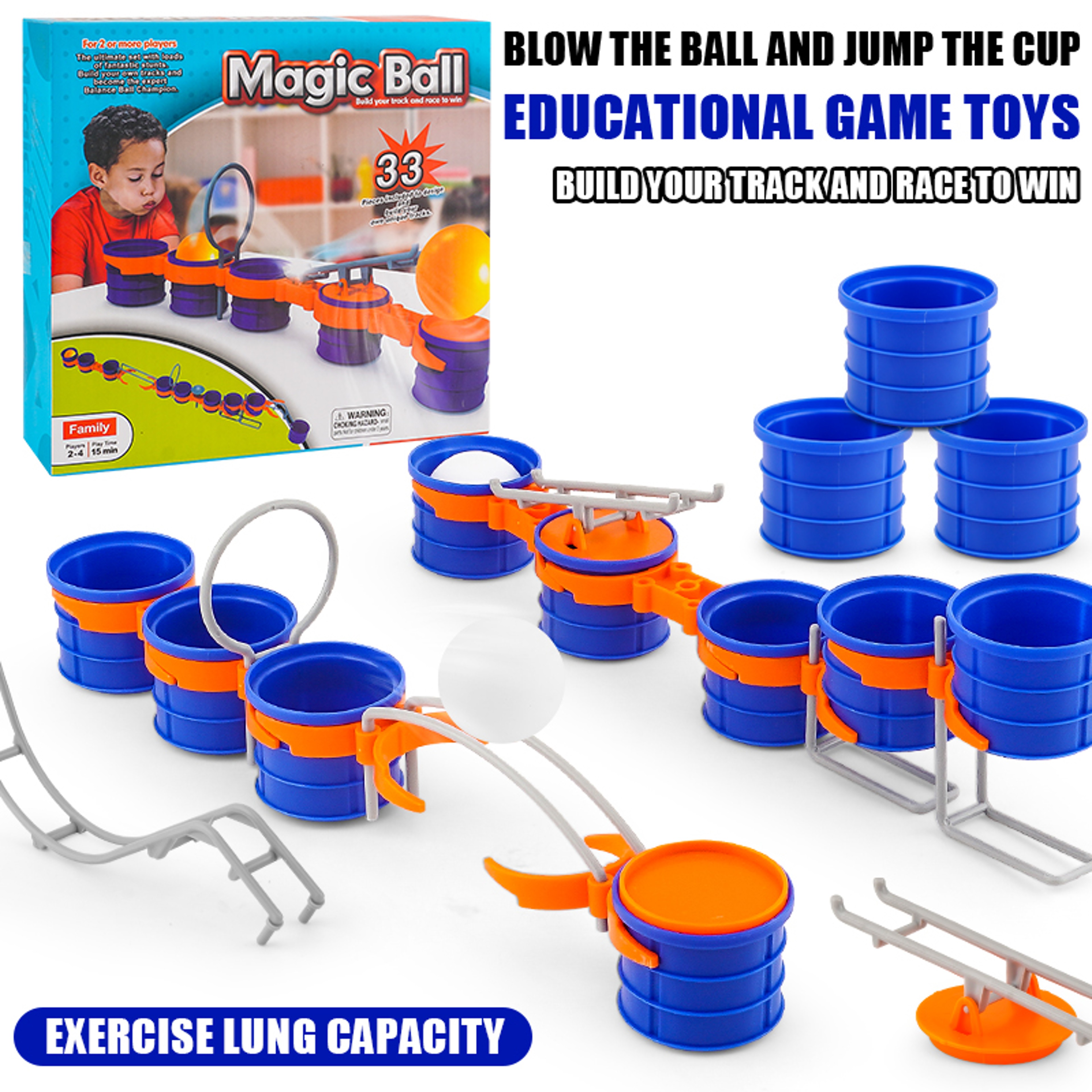 Parent-Child Prop Sense Exercise, Cup Jump Ball Practice for Children Lung Vitality – view 1