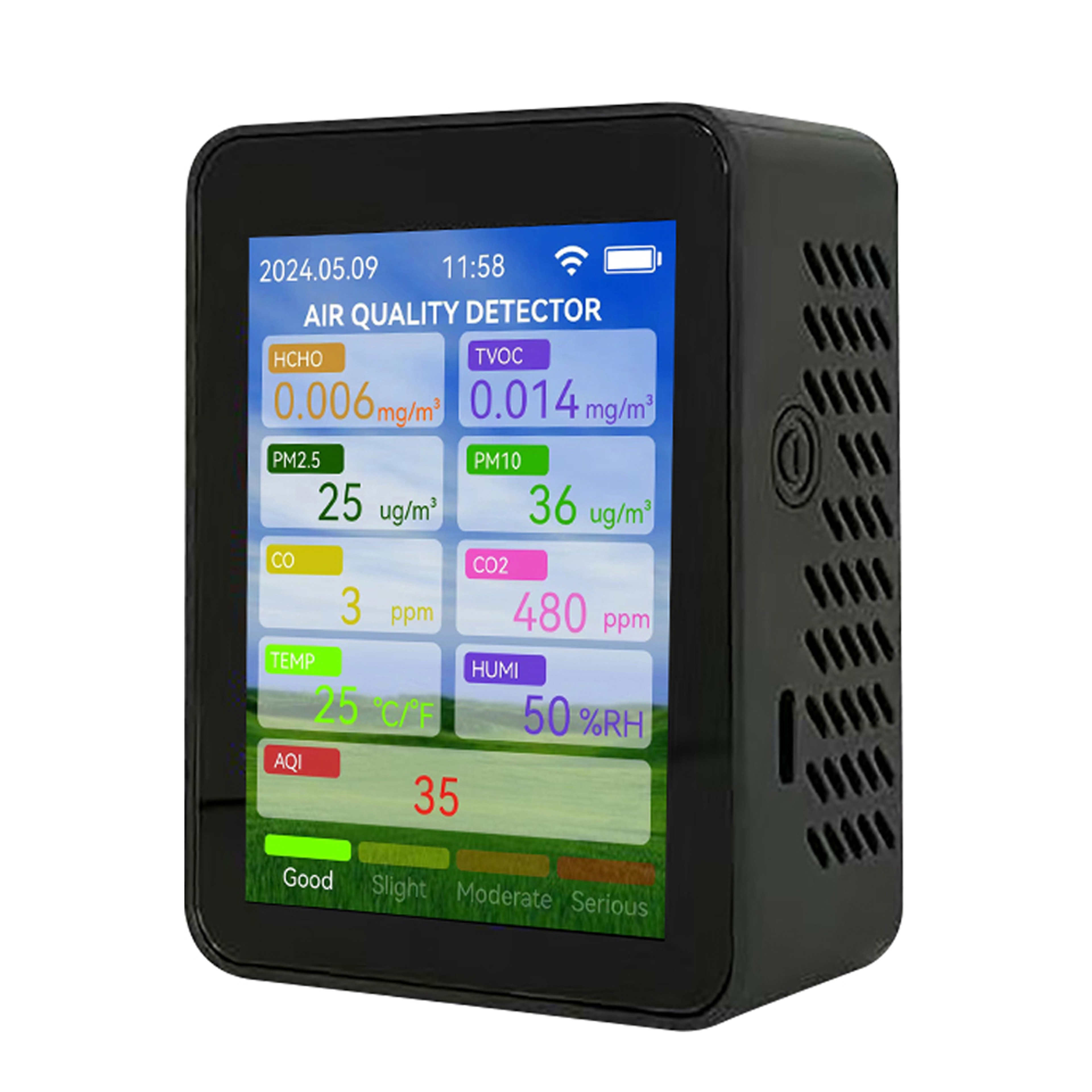Portable Carbon Monoxide Tester, Tuya WiFi Air Quality Meter for Household Use – view 1