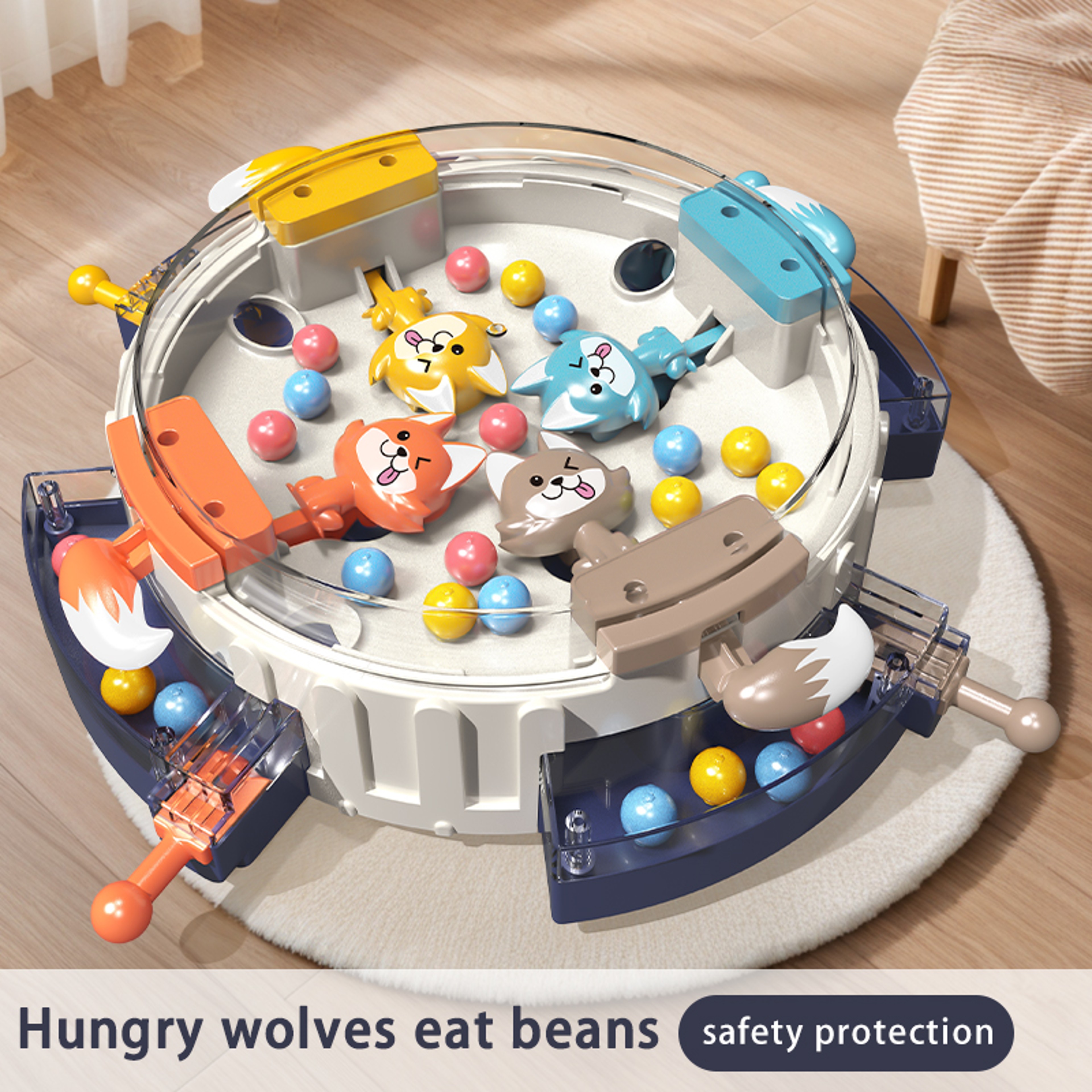 Interactive Desktop Game, Hungry Wolf Eating Beans, Family Adventure Puzzle Challenge – view 2