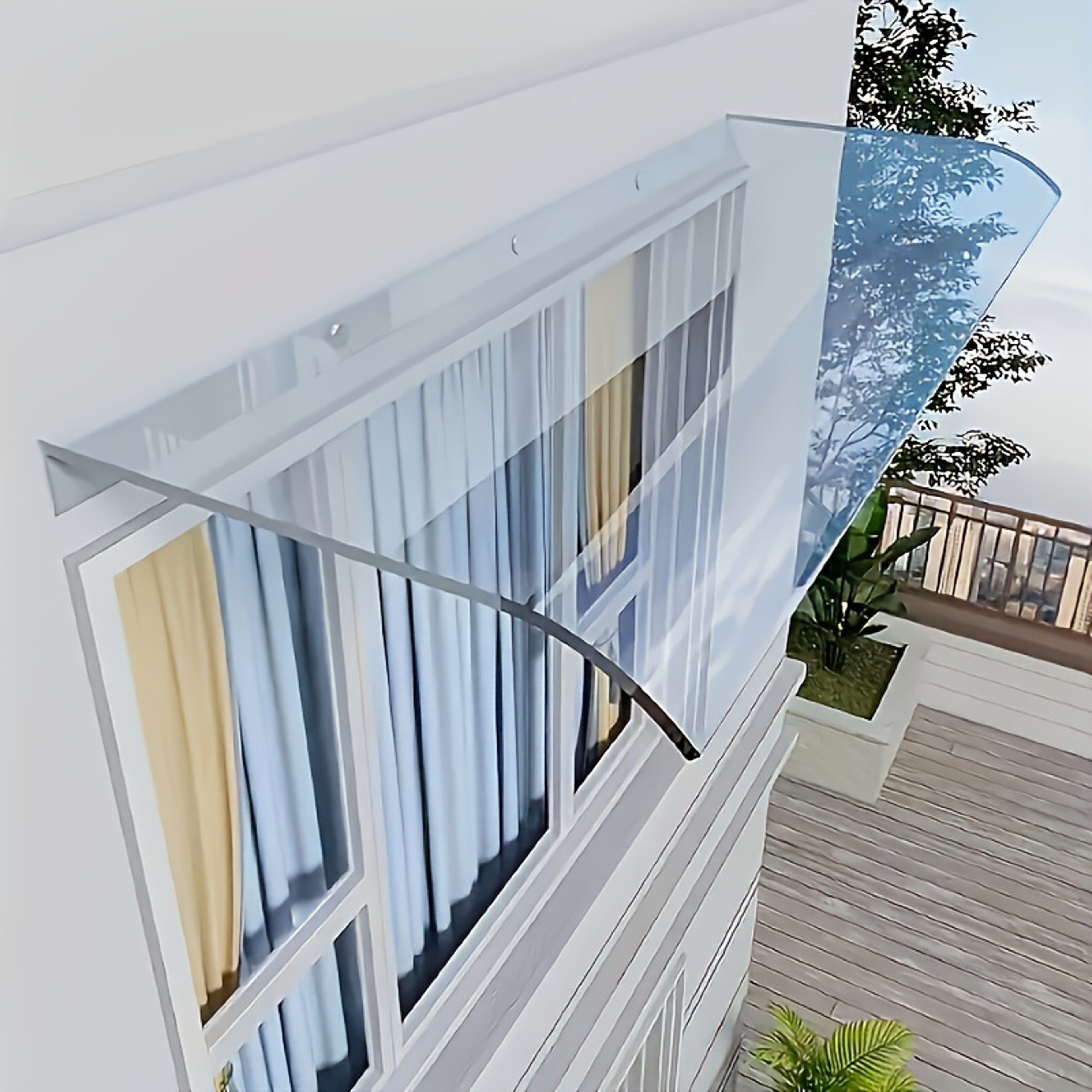 Home Decoration Plastic Awnings and Door Canopies, Courtyard Rain Cover – view 2