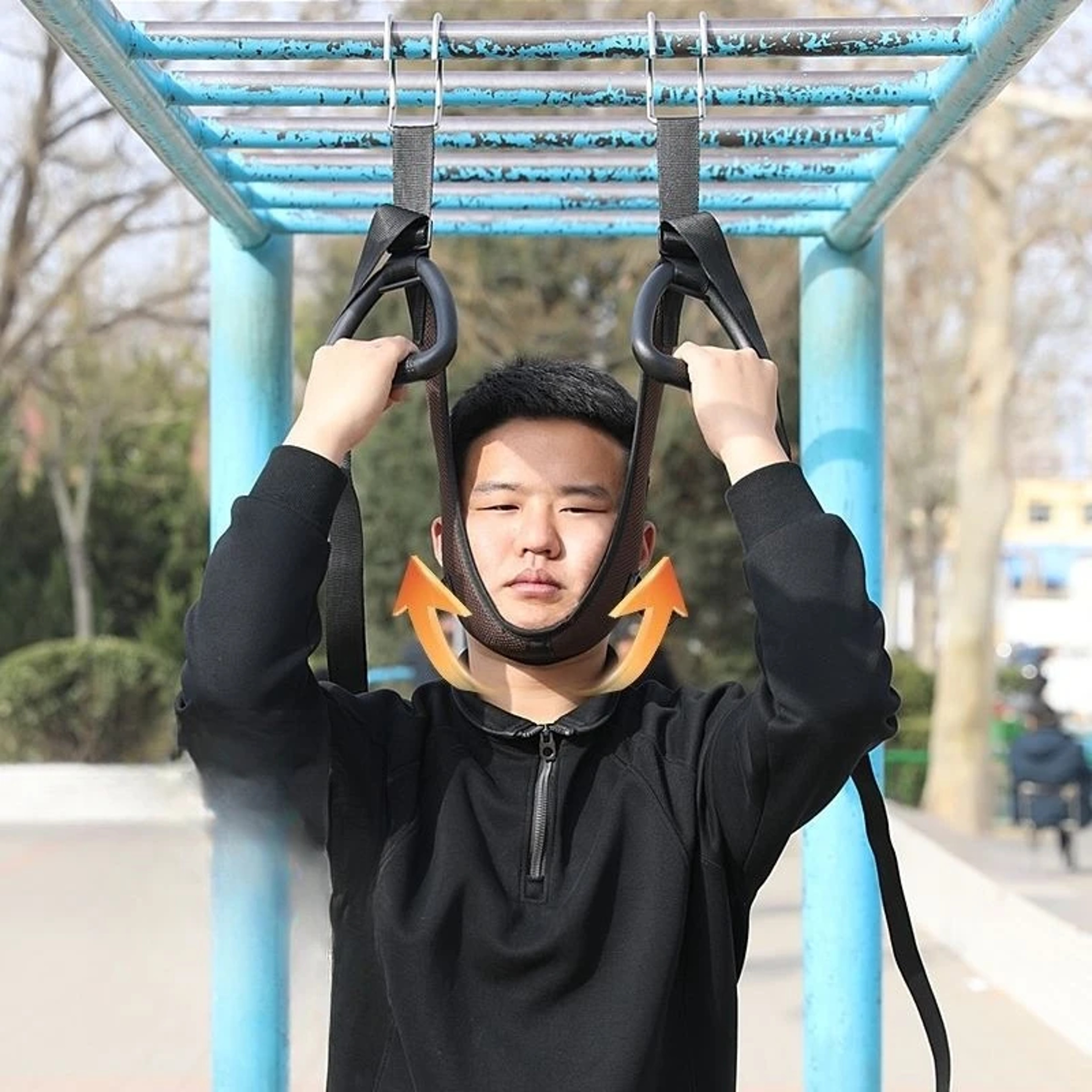 Cervical Traction Belt Neck Stretching Device Horizontal Bar Suspension Household Neck Traction 1