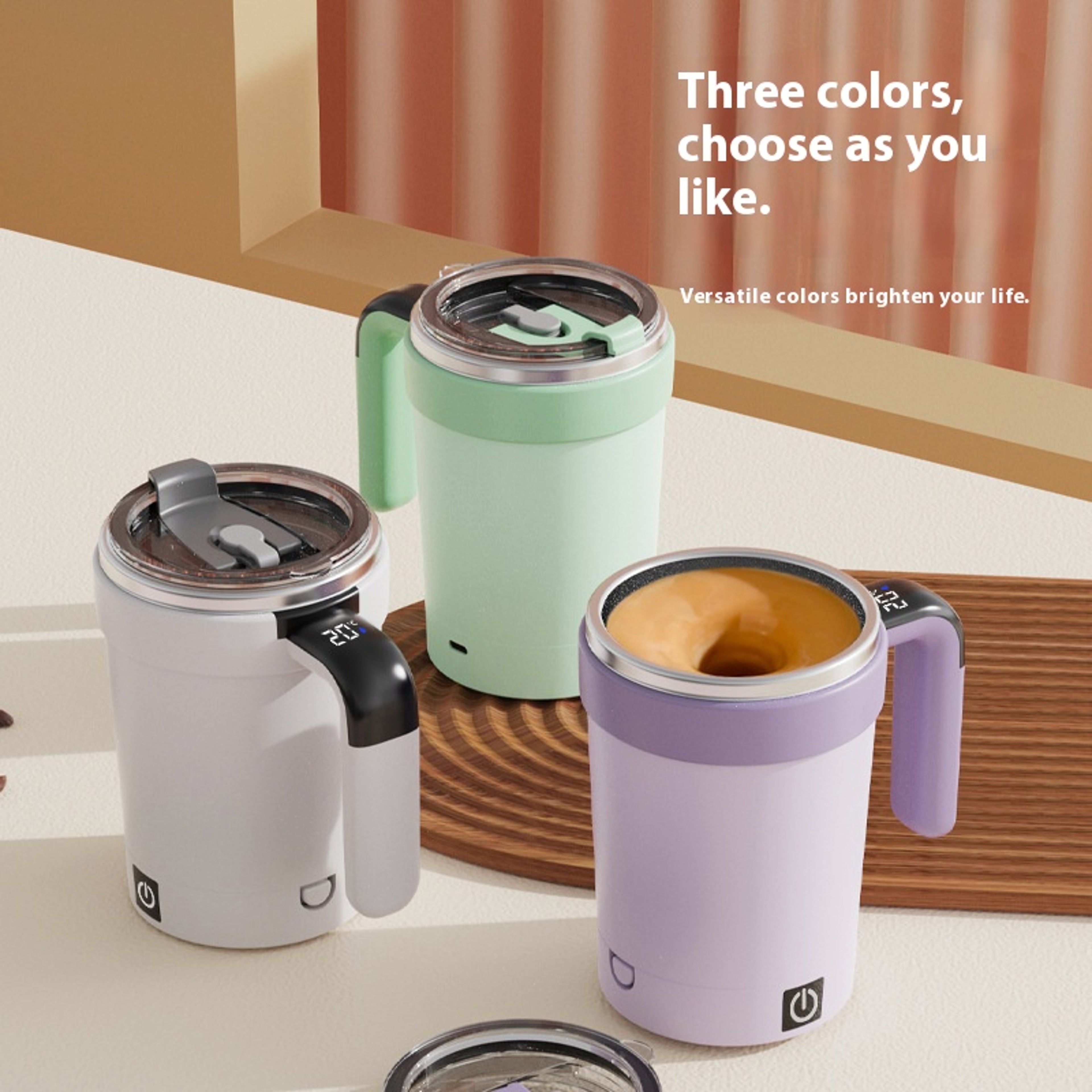 New Smart Temperaturemeasuring Magnetic Automatic Stirring Cup Electric Portable Coffee Cup Milksha 1