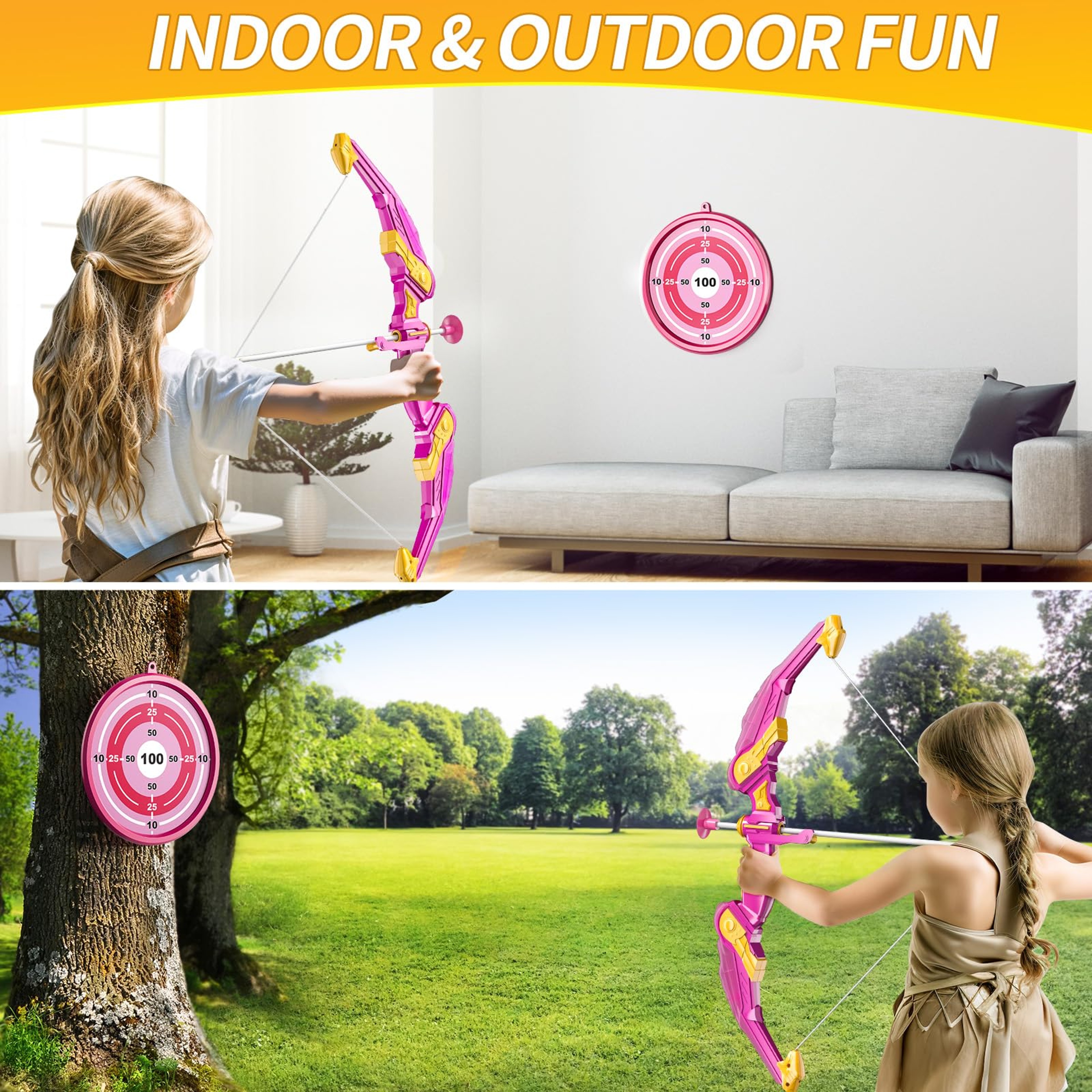 Indoor and Outdoor Archery Toy Set for Boys and Girls, Ideal Gift for Amusement and Fun – view 4