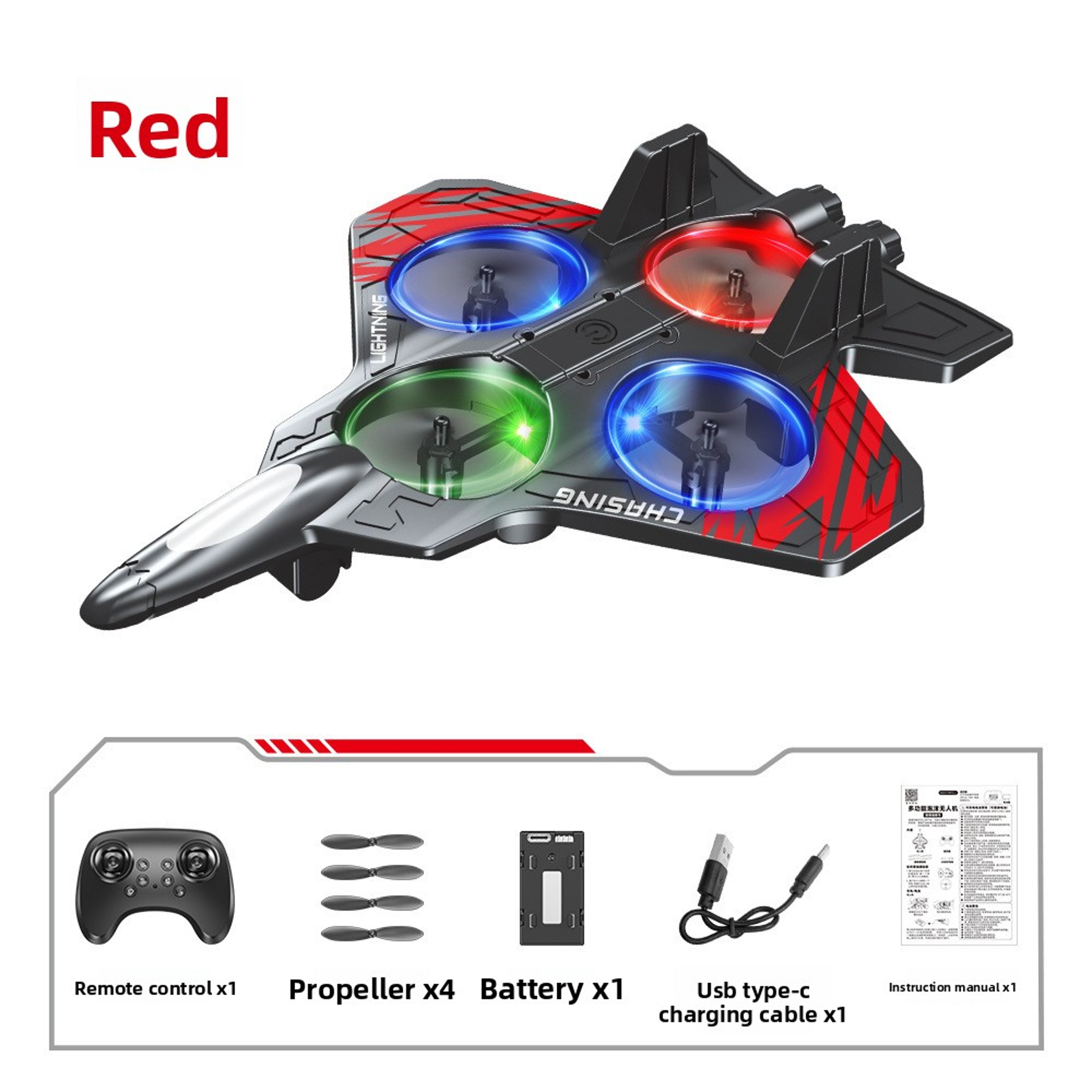 Stunt Foam Fighter Airplane Toy Drone Kids Flying Helicopter RC Hobby Jet Plane With Light 5