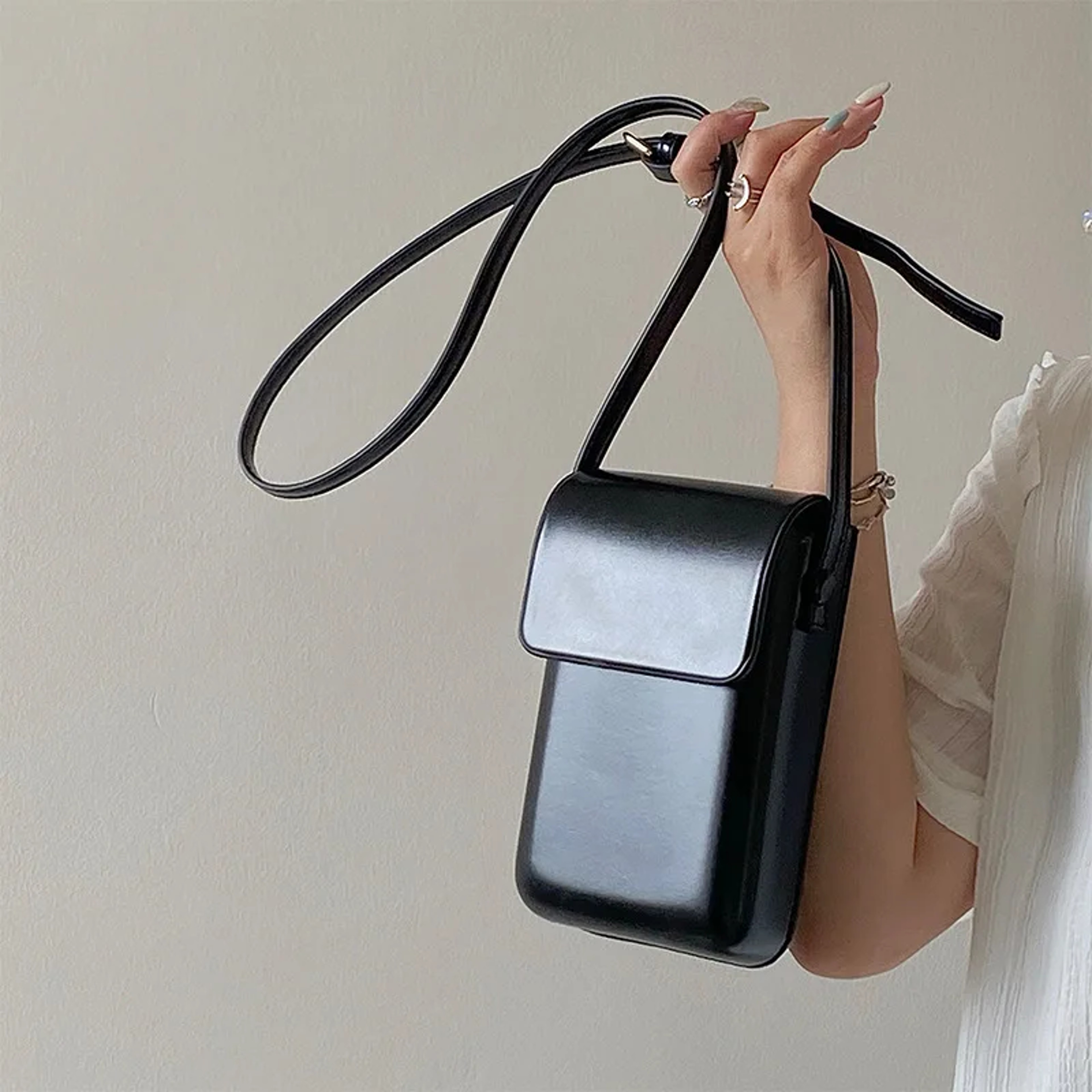Women Mini Crossbody Bags, PU Leather Shoulder Purses and Handbags for Phone, Simple Solid Bag – view 8