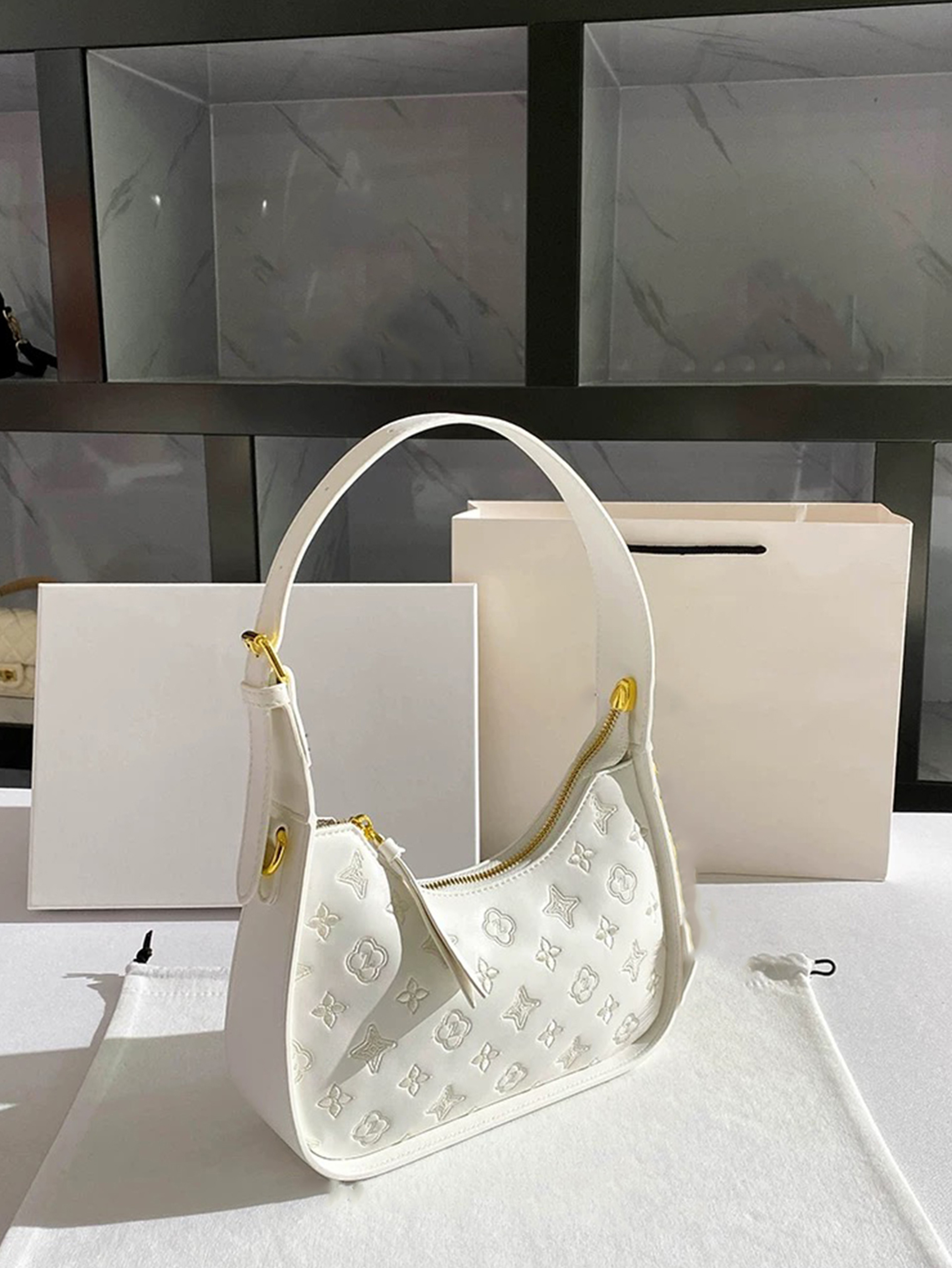 Women's High-End New Fashion Embroidered Underarm Bag, Crossbody Baguette for Easy Match – view 7