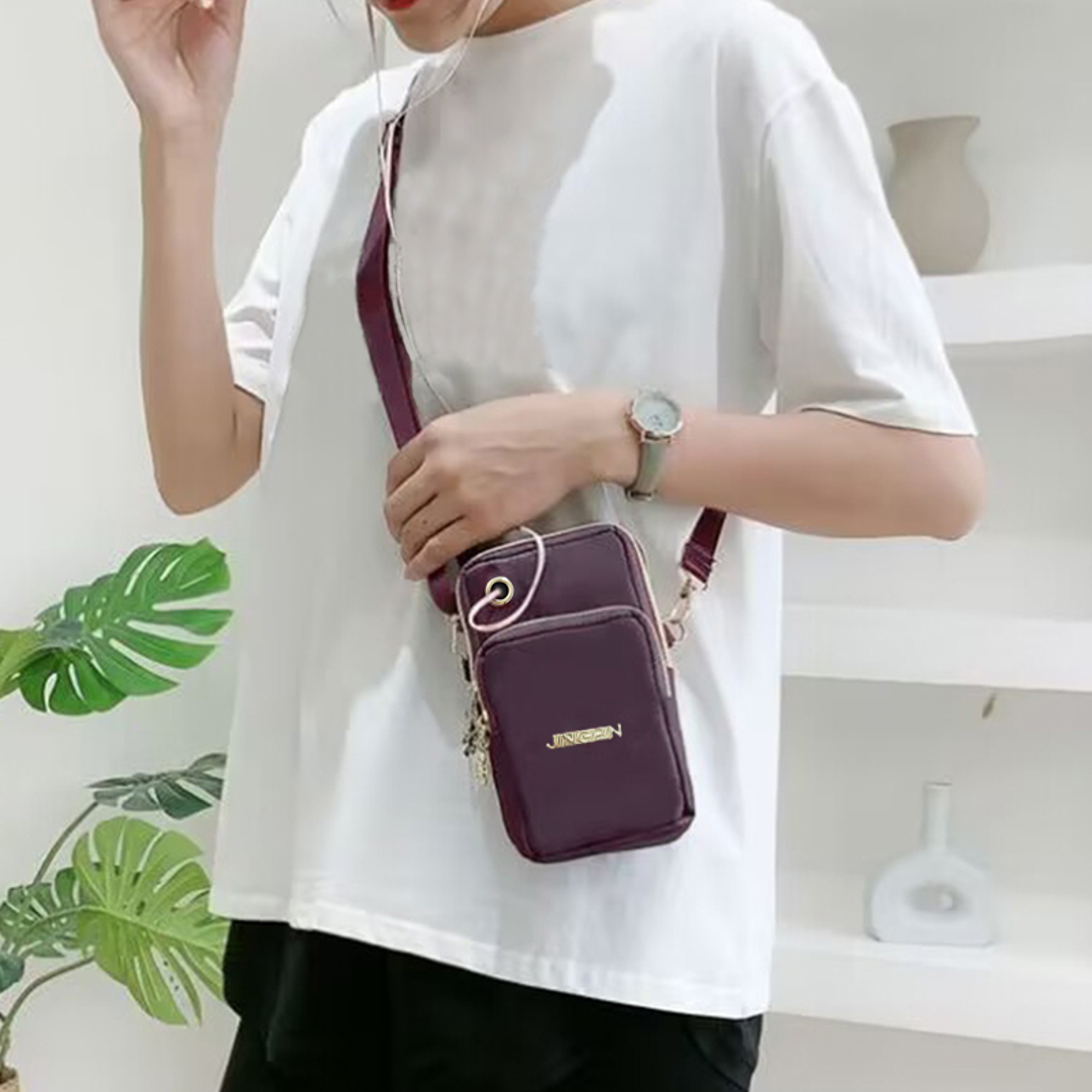 Vertical Wrist Wallet, Fashionable Crossbody Mini Bag, Phone Pouch, Practical and Stylish Accessory – view 1