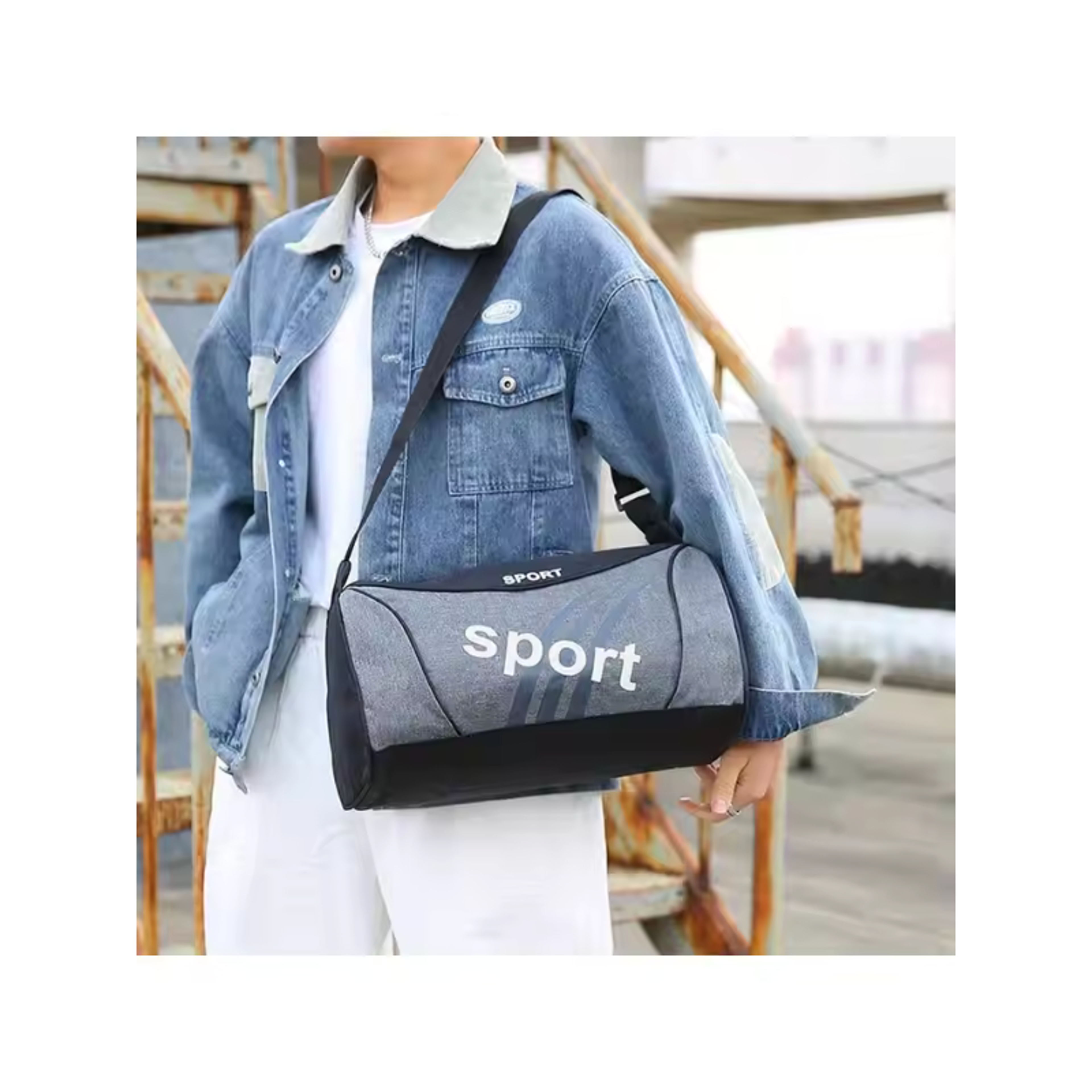 Personalized Duffel Overnight Travel Yoga Sports Bag, Unisex Outdoor Crossbody Shoulder Backpack – view 2