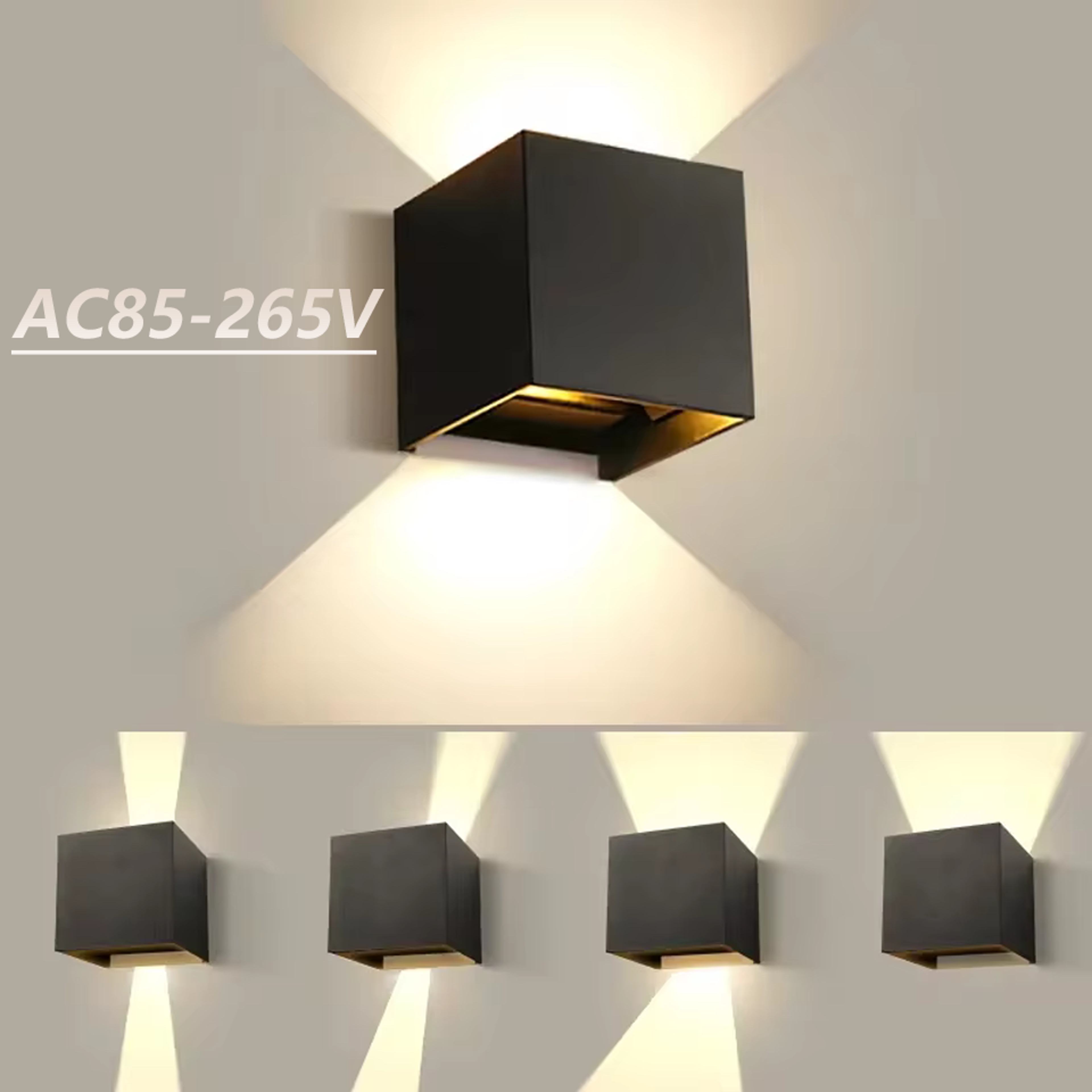 LED Cube Porch Light, Warm White, Adjustable, Surface Mounted for Indoor and Outdoor Gardens – view 1