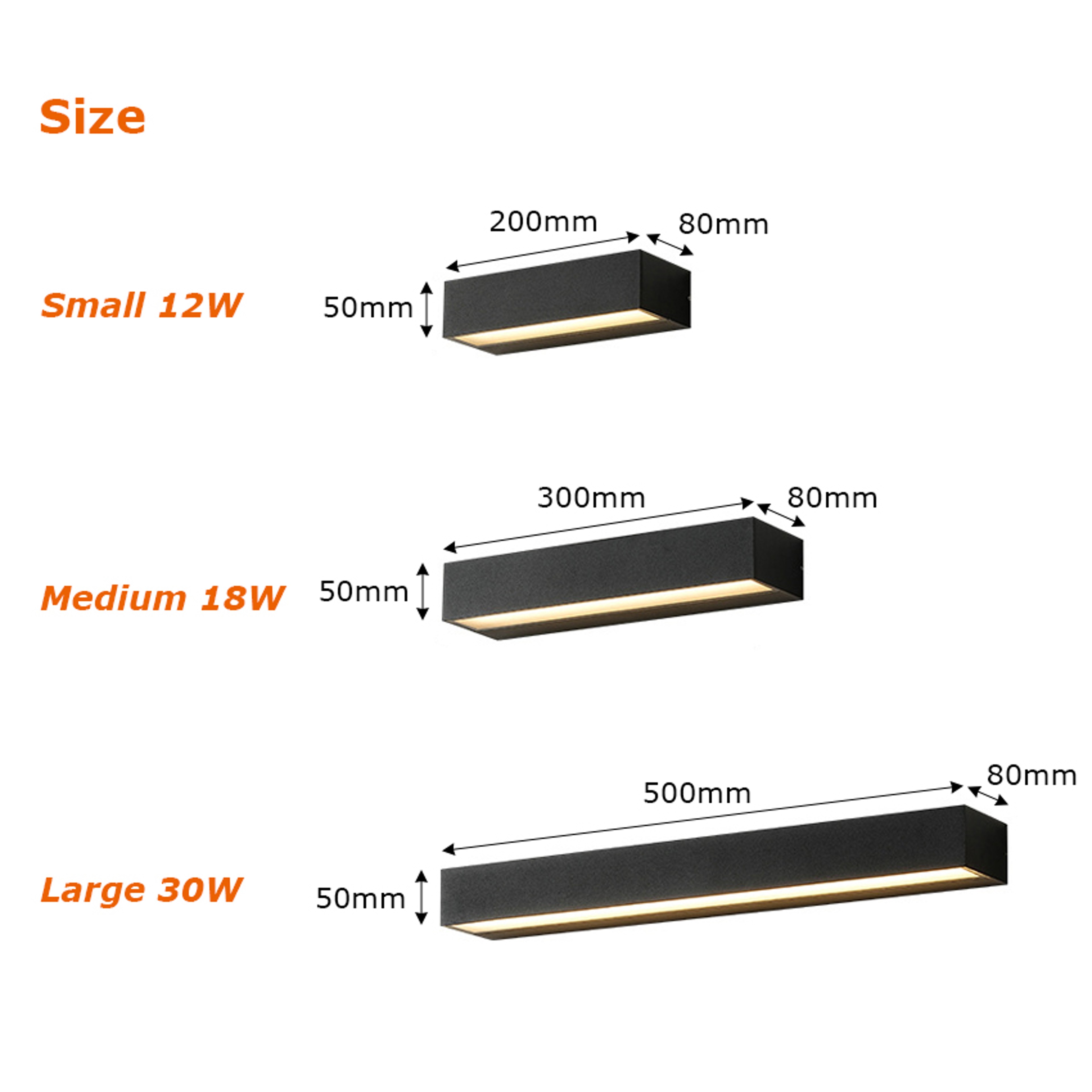 Porch Sign Lighting, Aluminum Lamp Outdoor Waterproof Strip Wall Lights for Courtyard and Garden Decor Light Fixture – view 6