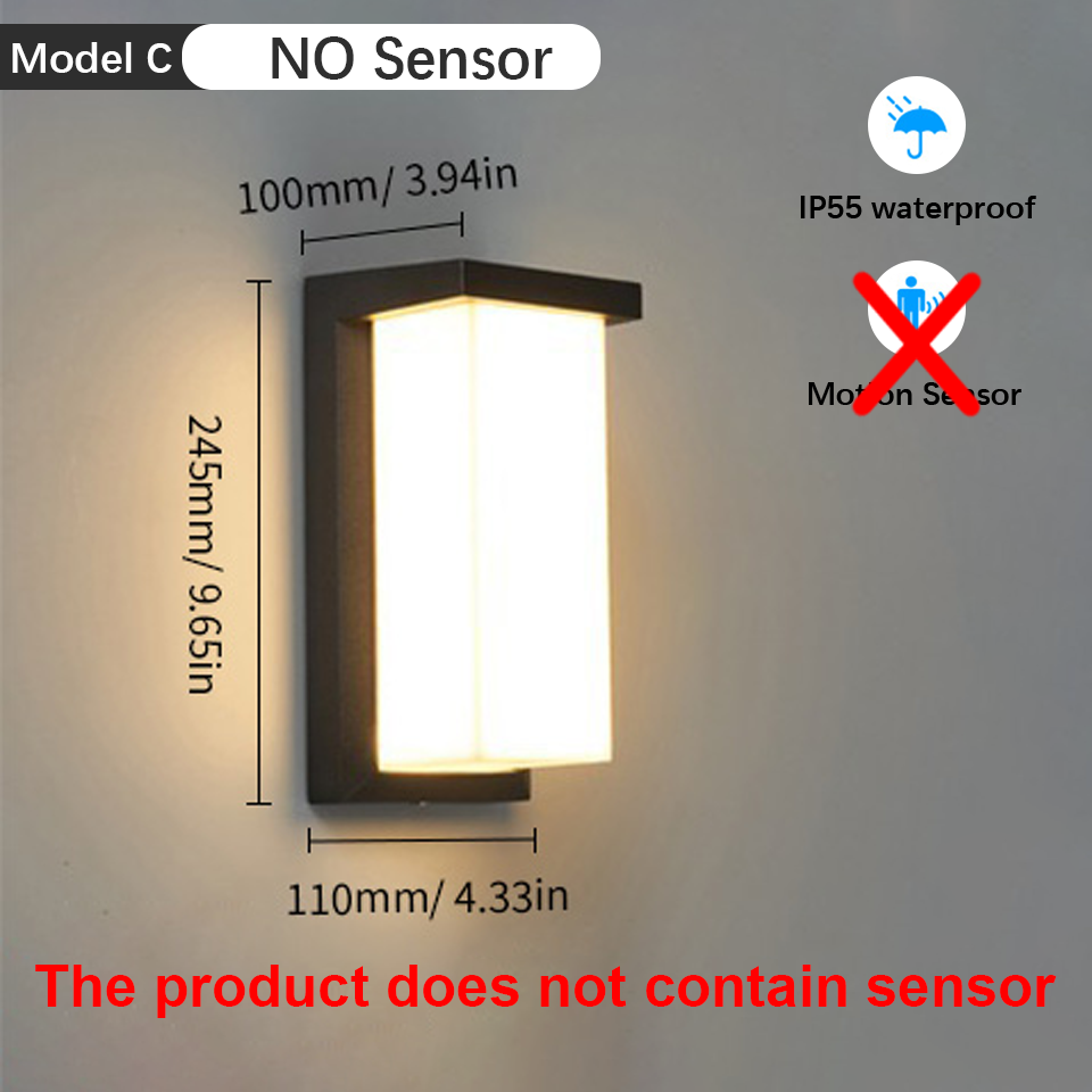 Waterproof Motion Sensor Wall Lamp LED Light For Outside Garden Porch Stairs 6