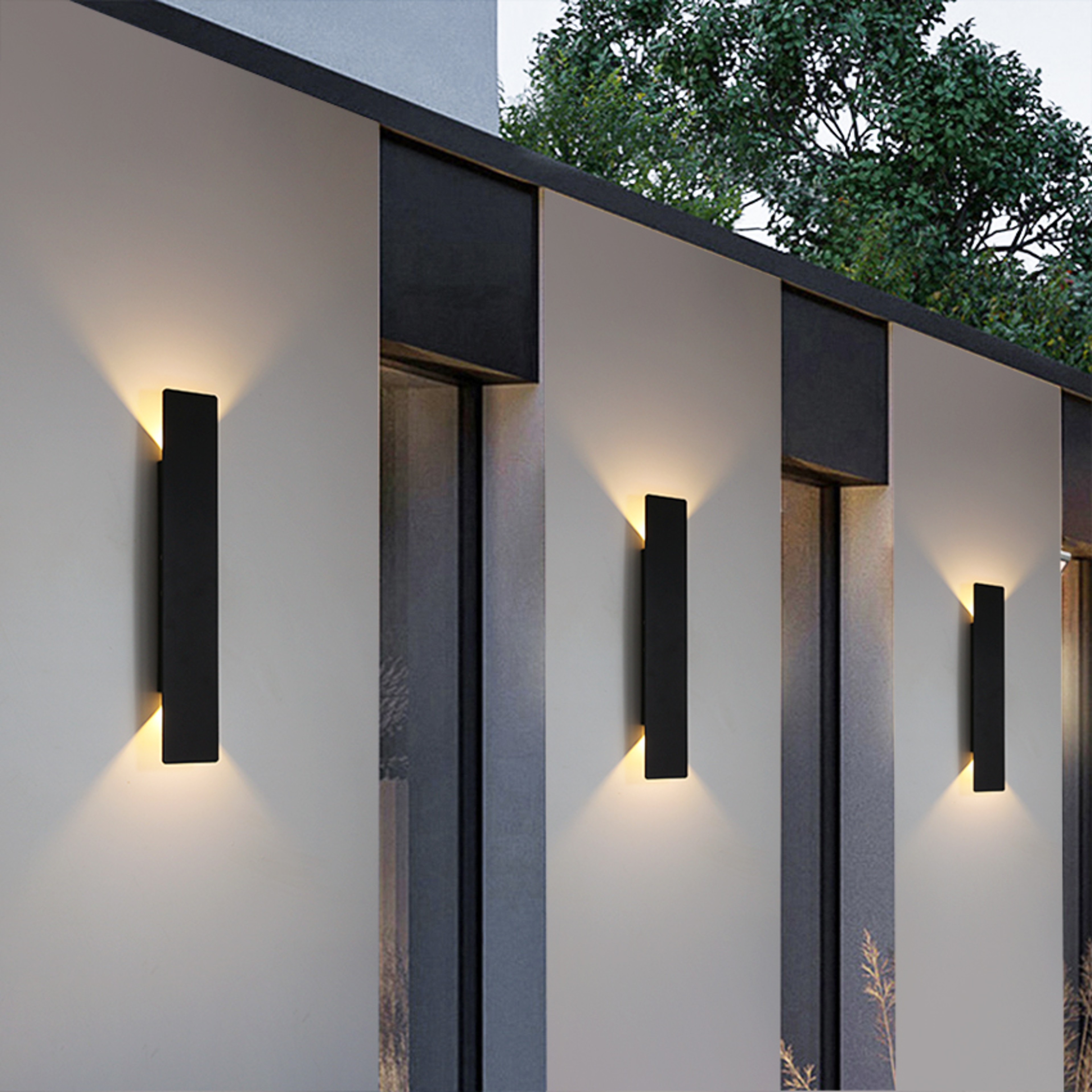 LED Wall Light, Waterproof Outdoor Up Down Wall Lamp, Aluminum Decorated Wall Sconce – view 1