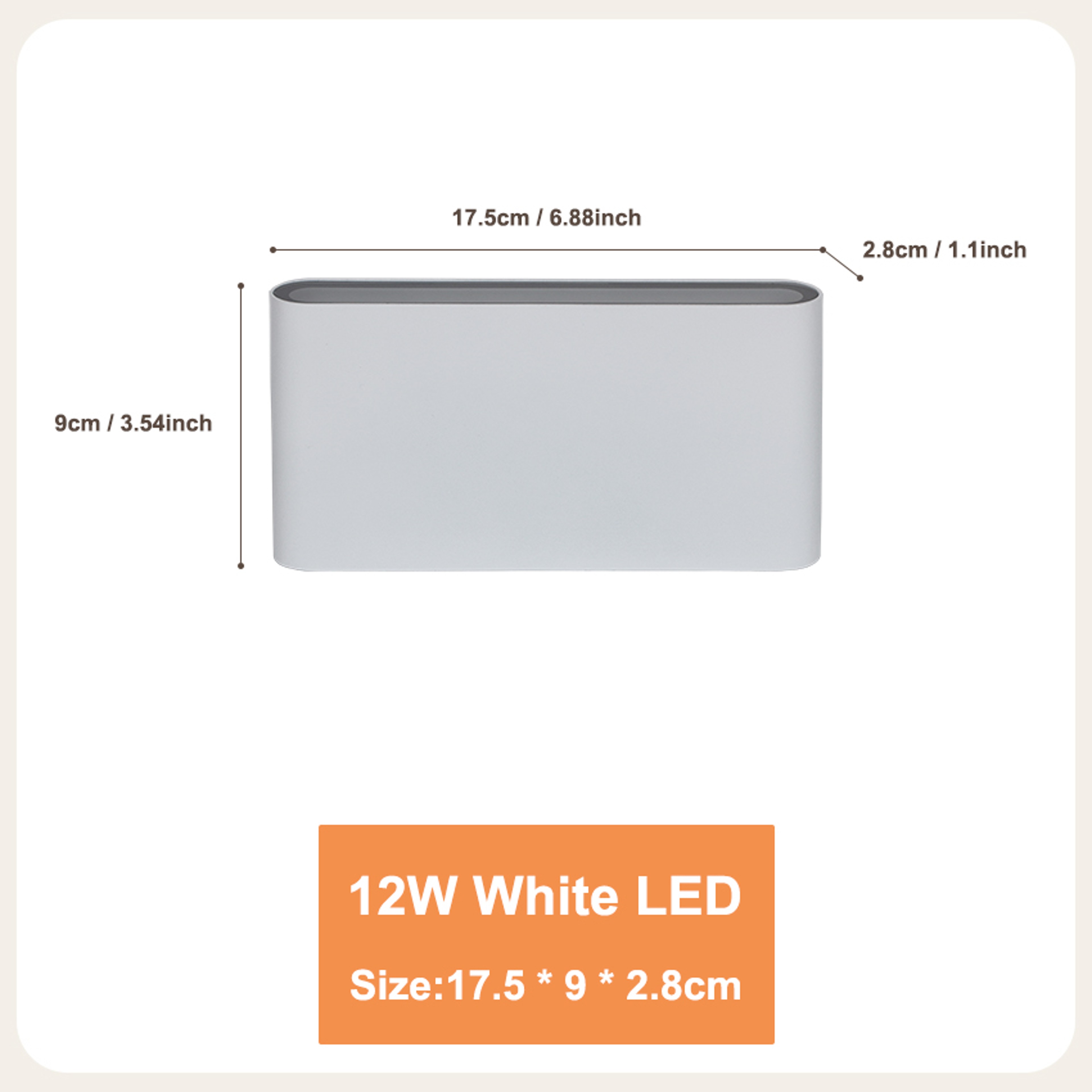 Modern Aluminum Waterproof LED Wall Light, Up Down Lighting for Garden, Outdoor, Indoor Patio Decoration – view 9