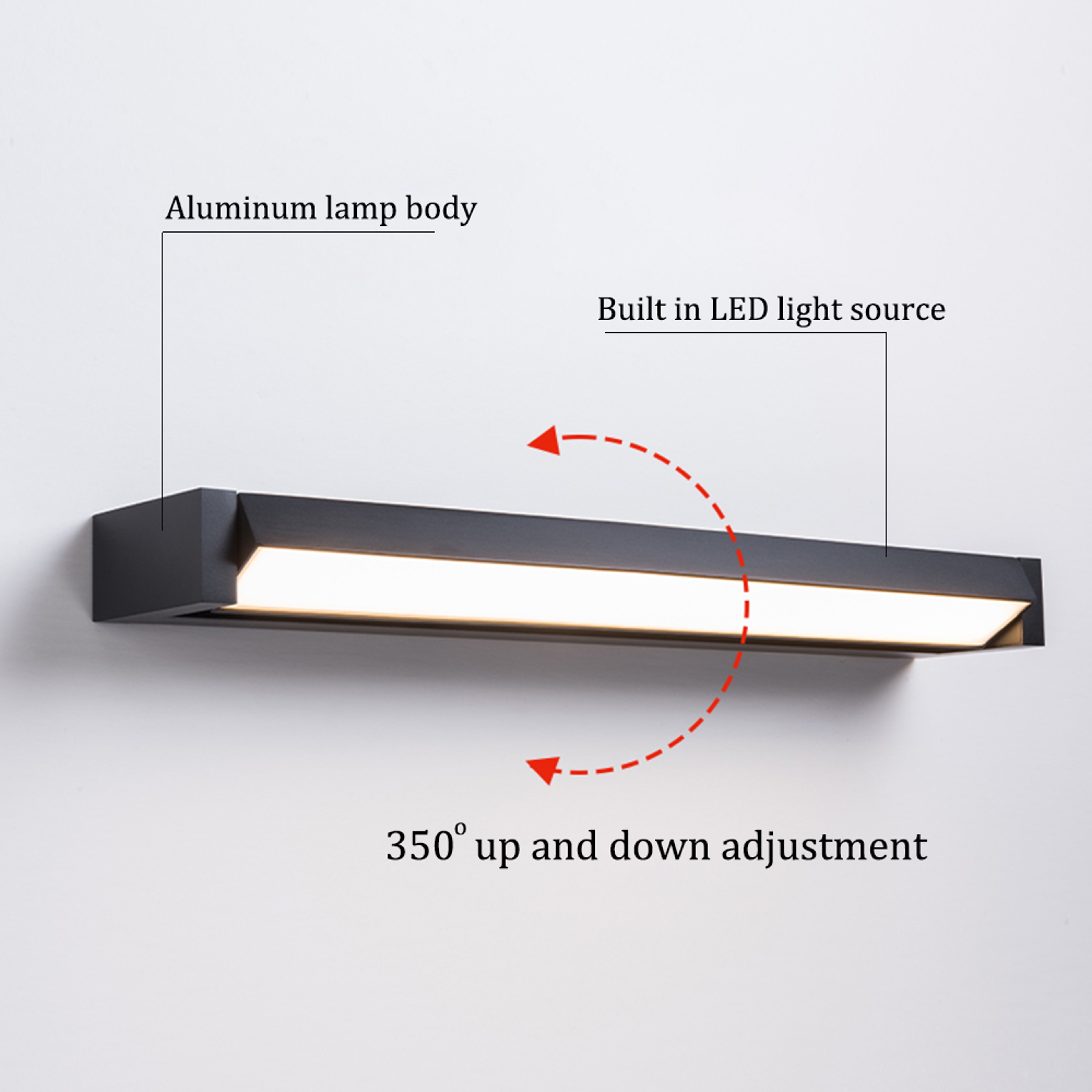 Simple Aluminum Wall Lights Fixture, LED Waterproof Garden Lamp – view 1