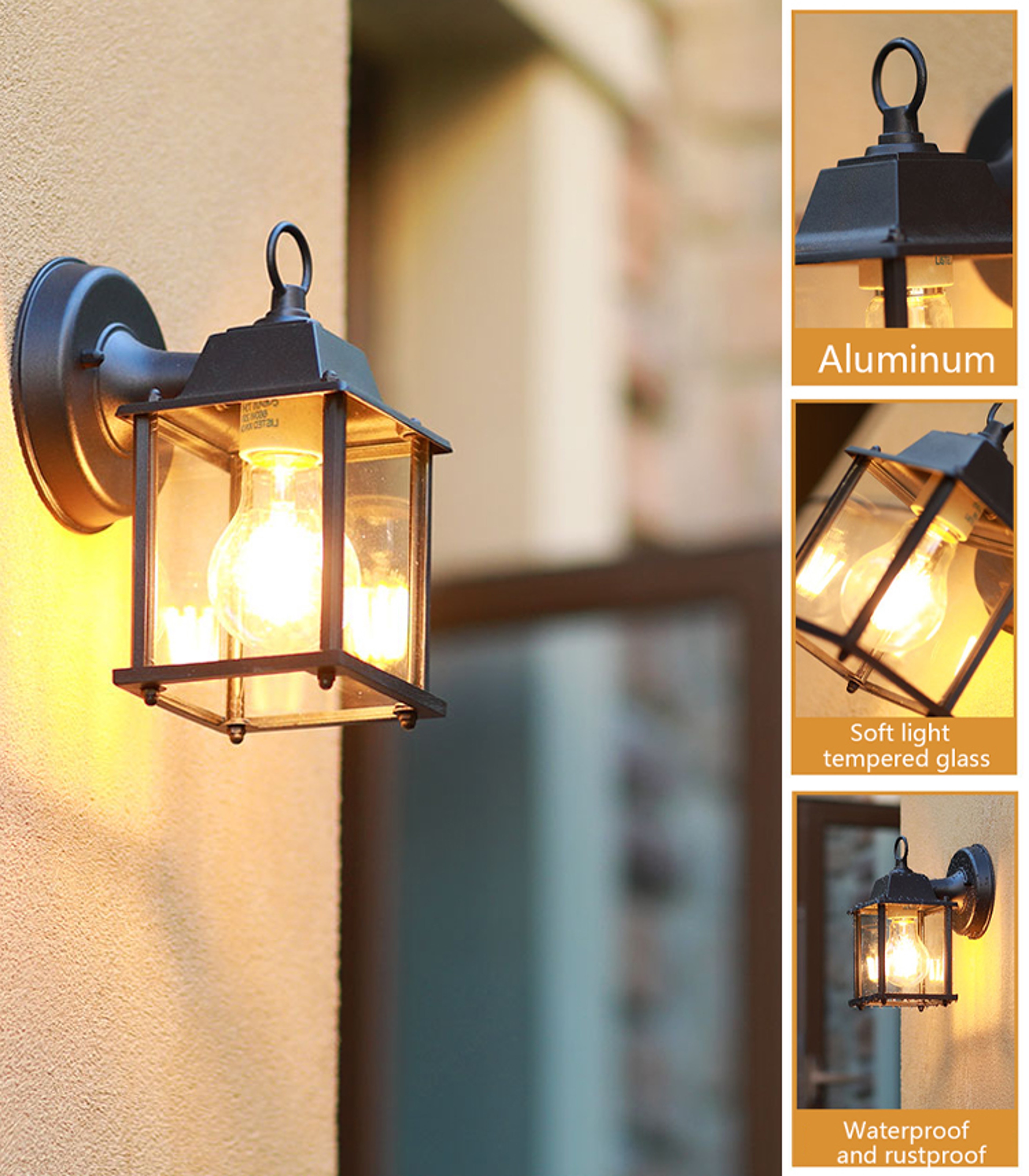 Vintage Wall Light For Porch Villa Balcony Waterproof Garden Corridor Lighting 4