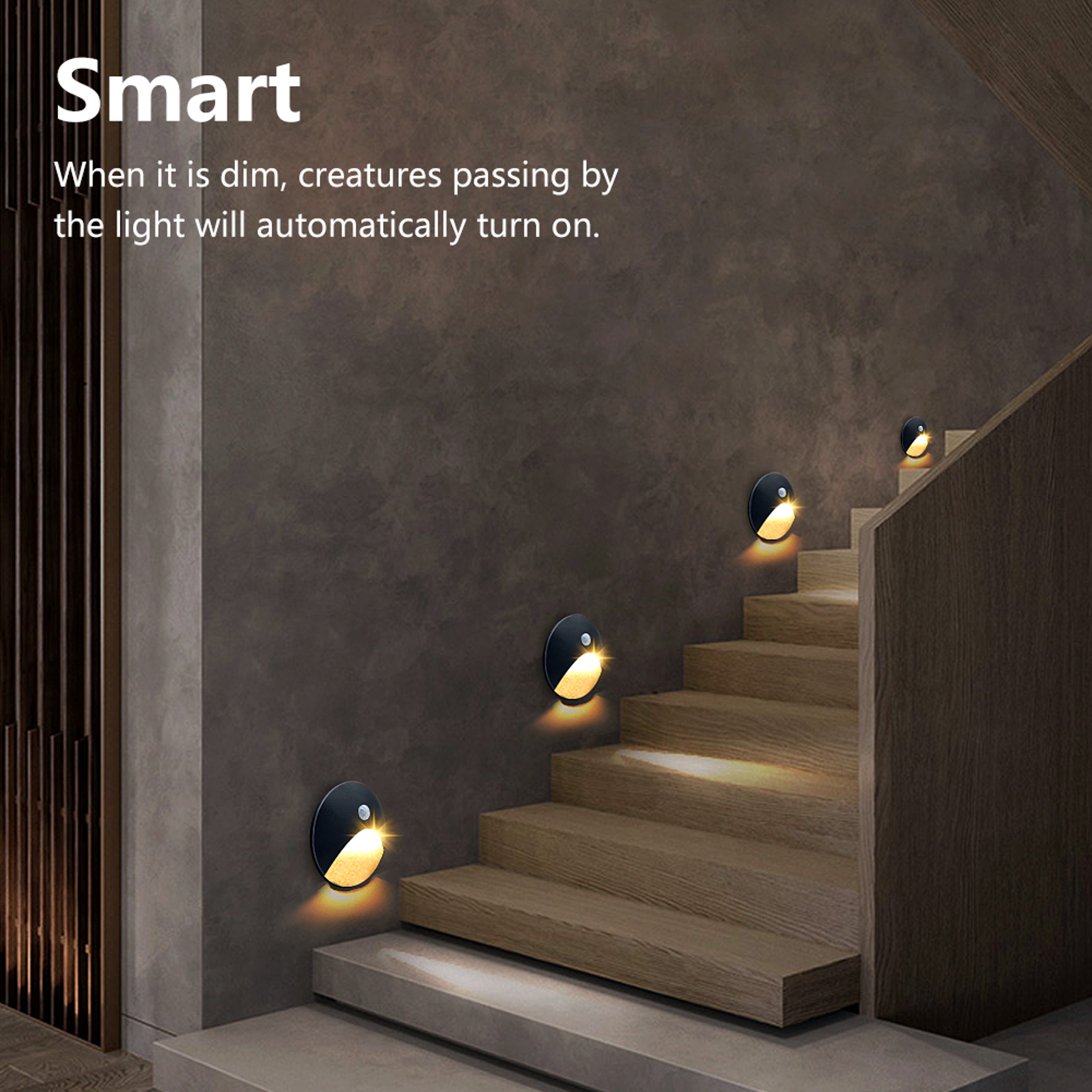 Lighting LED Sensor Embedded Wall Lamps Waterproof Outside Night Light For Steps 4
